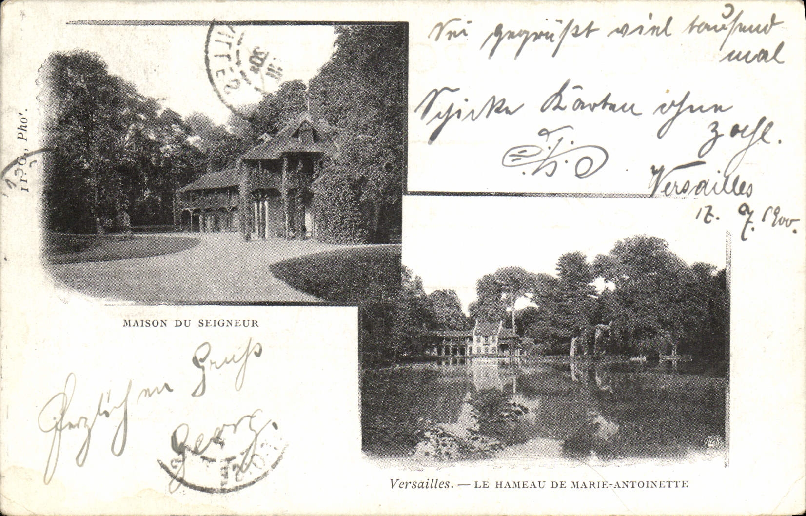 POSTAL Versalles de la VENDIMIA el Hamlet de Marie Antonieta Maison del señor