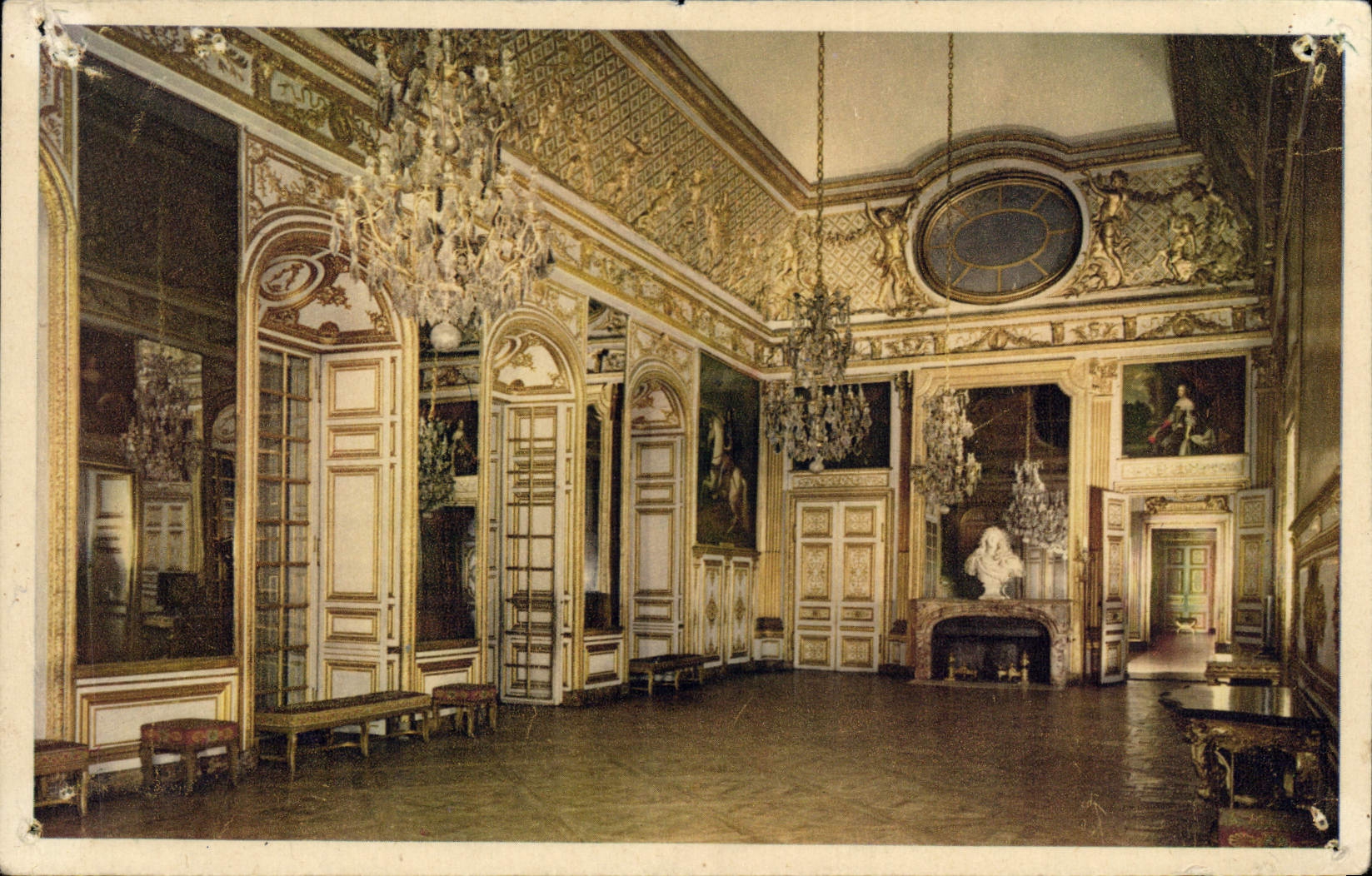 CPA Versailles Le salon de l'oeil de boeuf