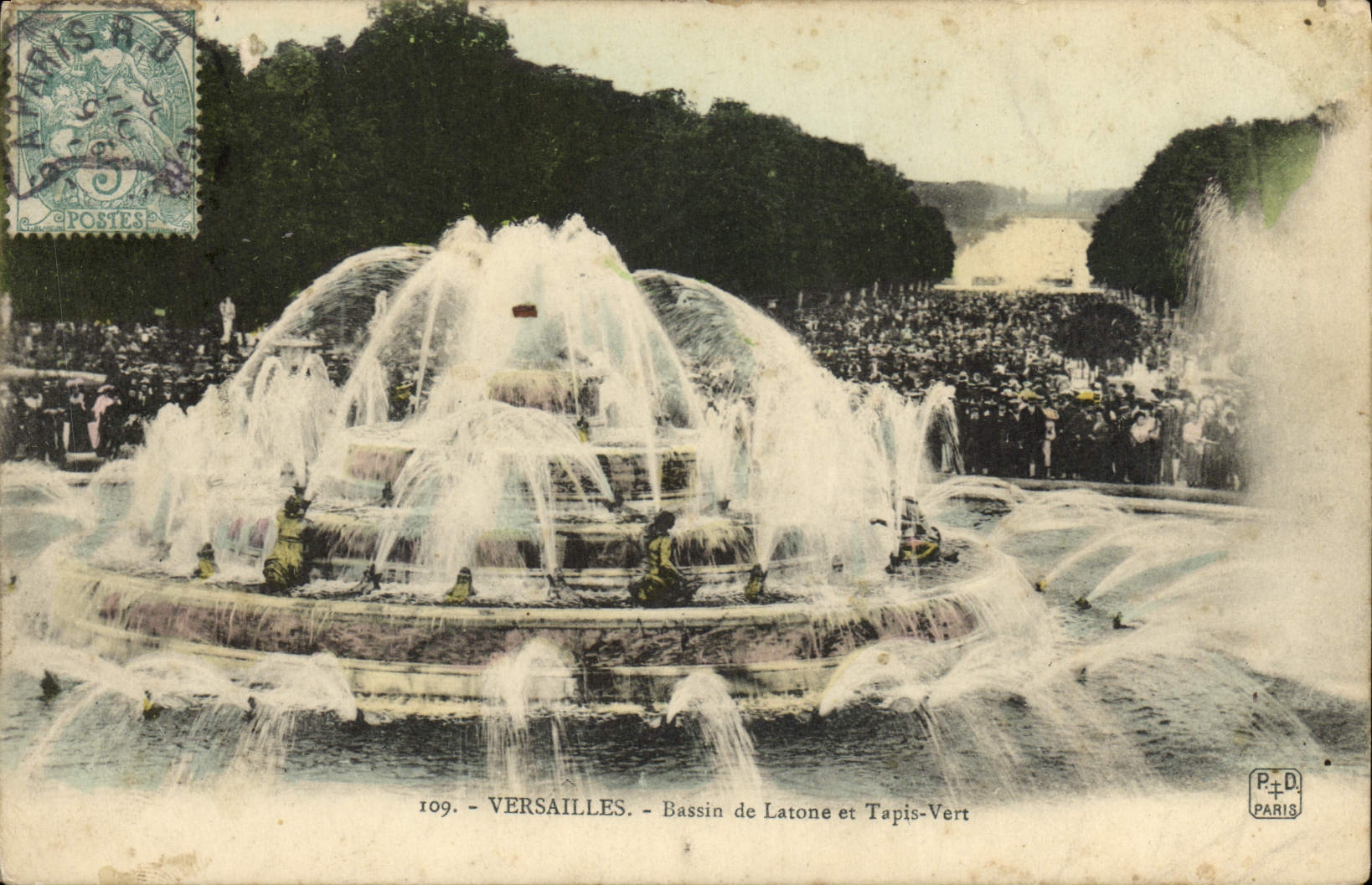 CPA Versailles Bassin de Latone et tapis vert