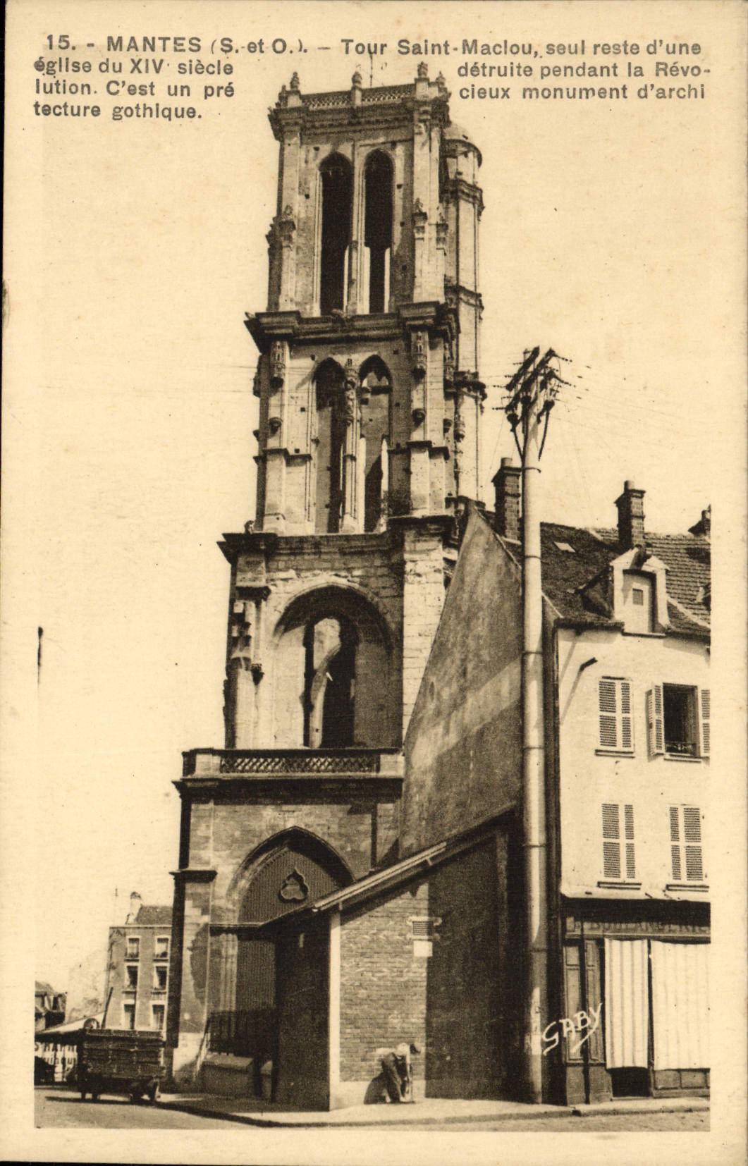 CPA Mantes Porche de la Cathedrale