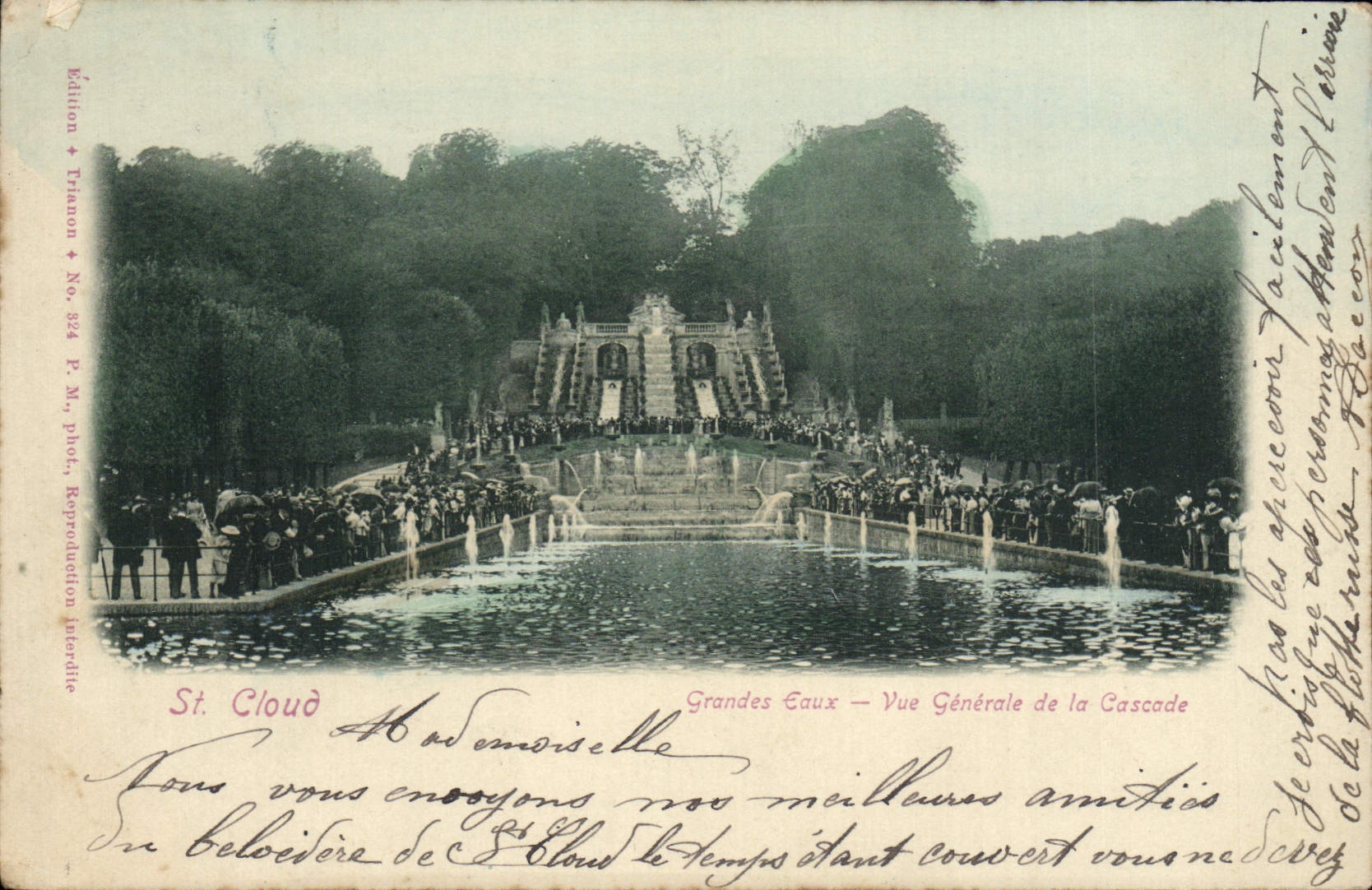 VINTAGE POSTCARD St Cloud Large Water View of the Cascade