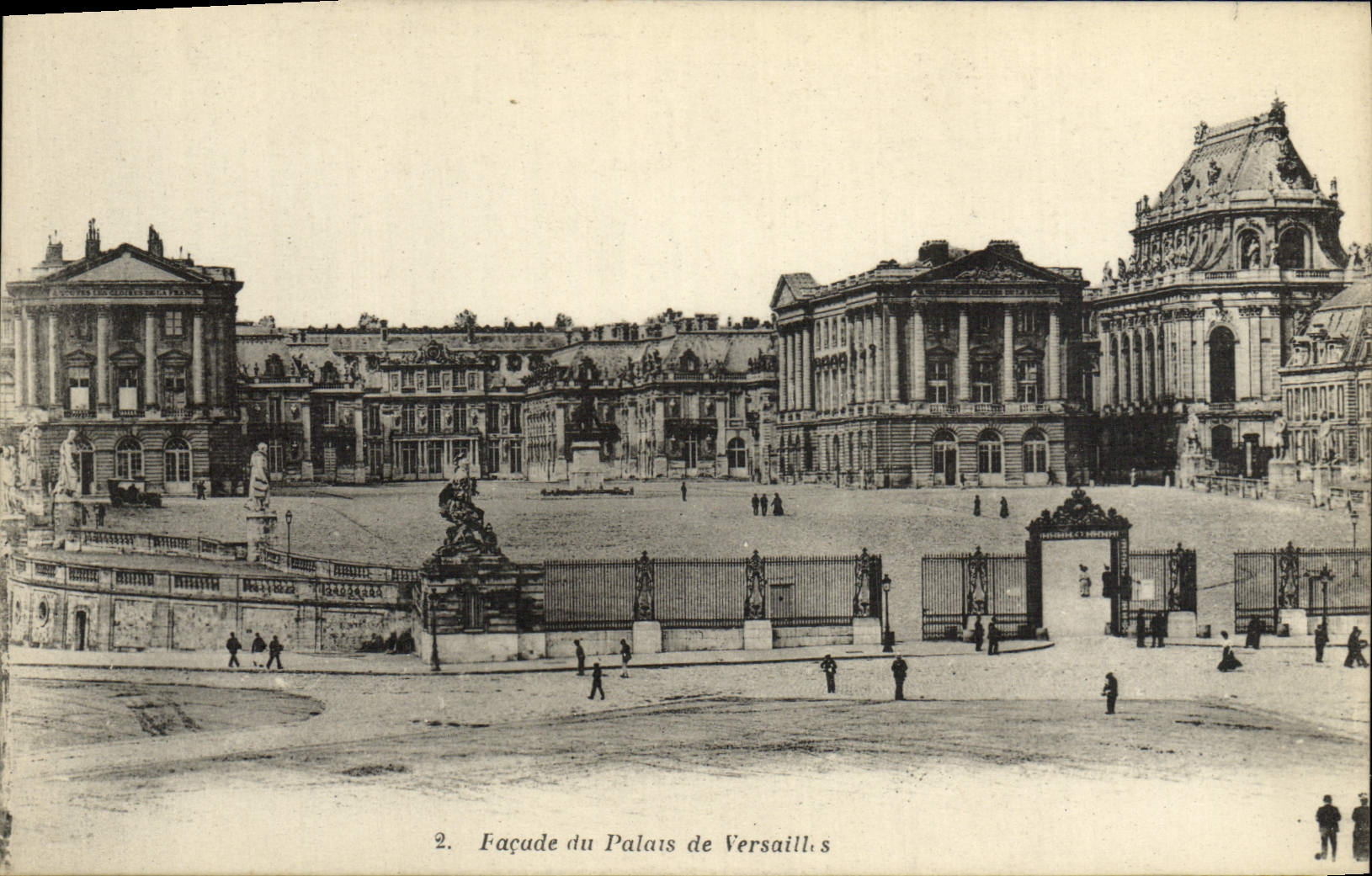 Ataque frontal de Versalles de la POSTAL de la VENDIMIA de Patais