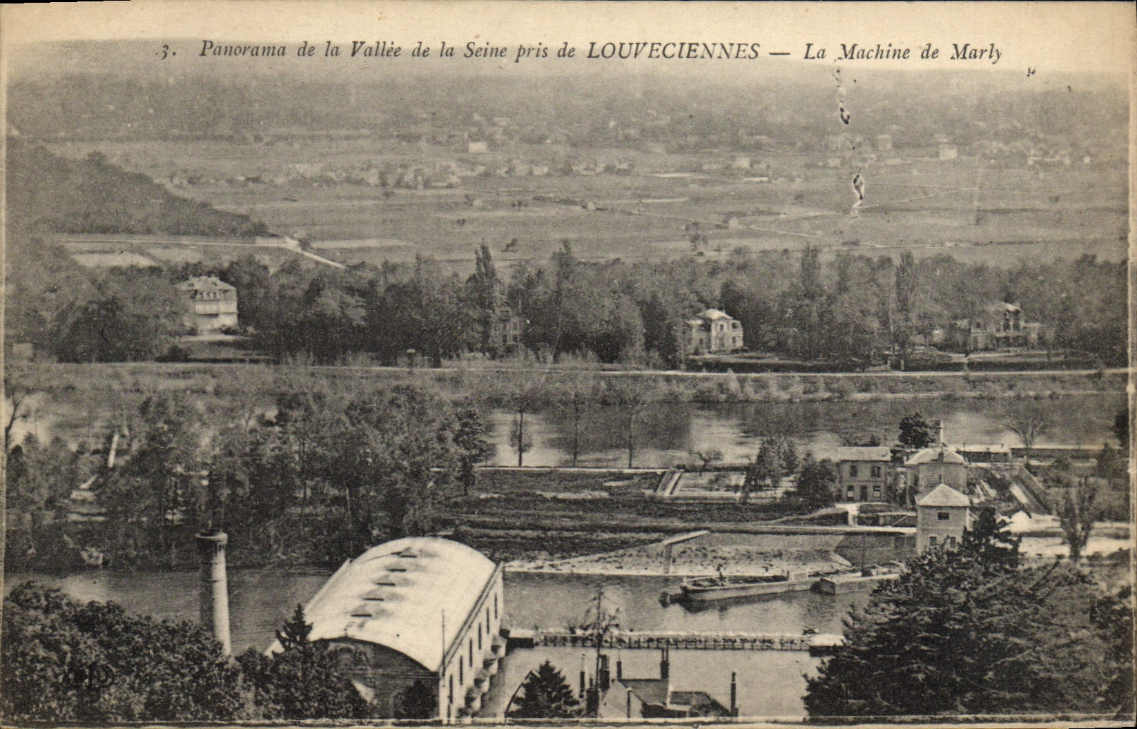 CPA Louveciennes La Machine de Marly Panorama de la vallee de la Seine