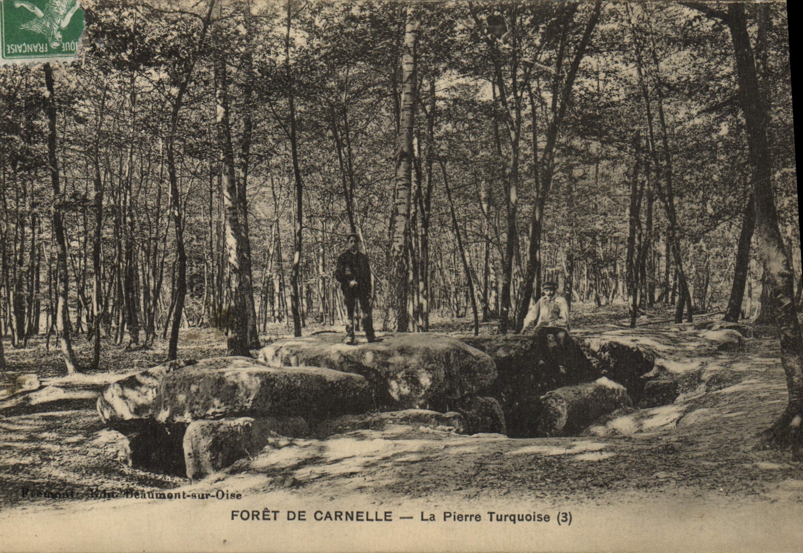 VINTAGE POSTCARD Drill De Carnelle Turquoise Pierre