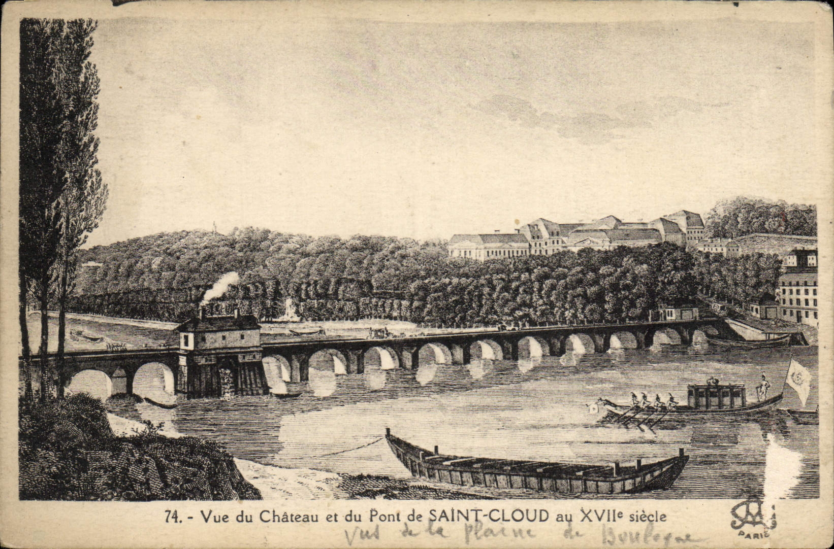 VINTAGE POSTCARD Holy Cloud Seen Of the Castle and the Bridge with 17th