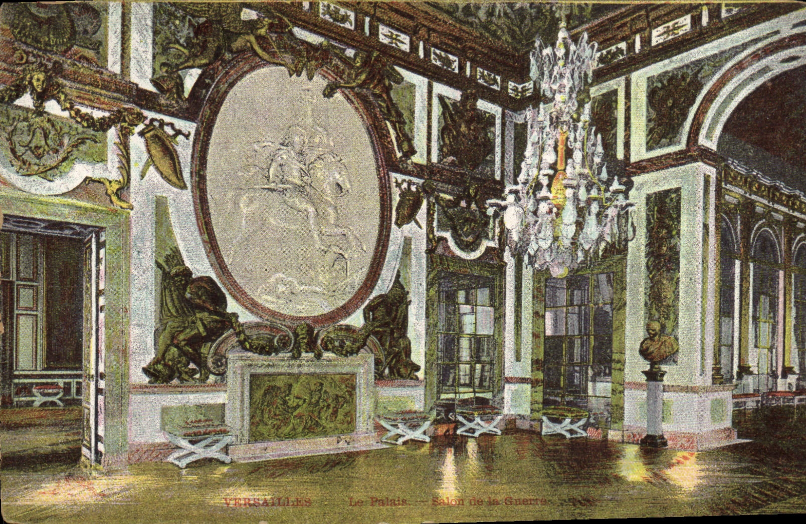 CPA Versailles Le palais Salon de la guerre