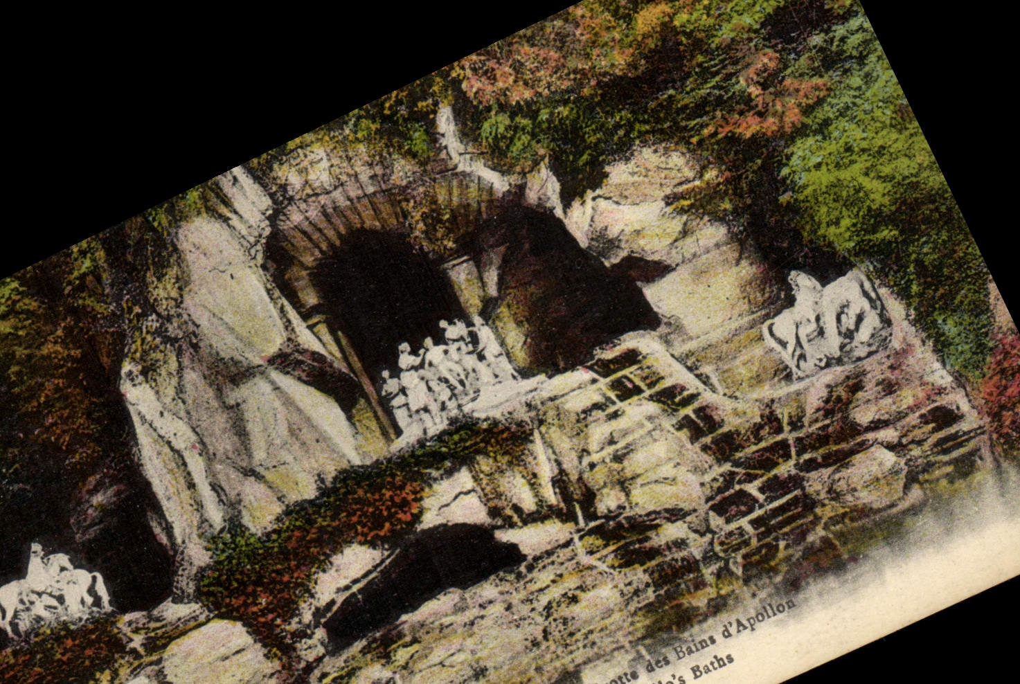 CPA Versailles Le parc La grotte des bains d'Apollon