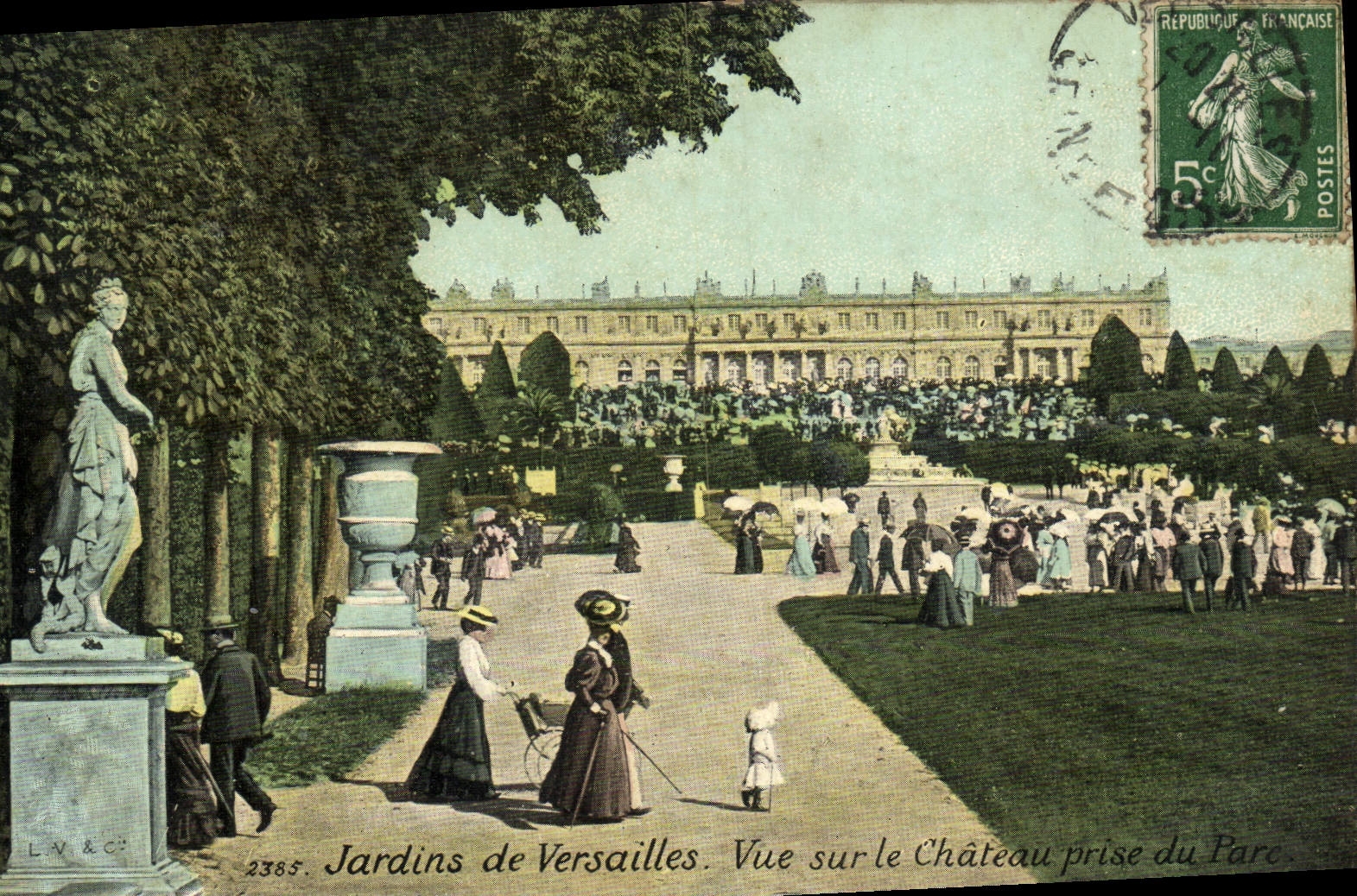 CPA Versailles Jardins de Vue Sur le Chateau