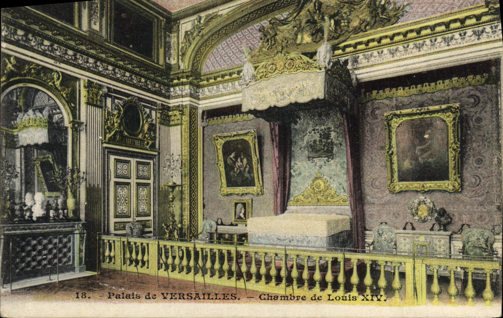 Sitio de Versalles de la POSTAL de la VENDIMIA del paladar de Louis XIV
