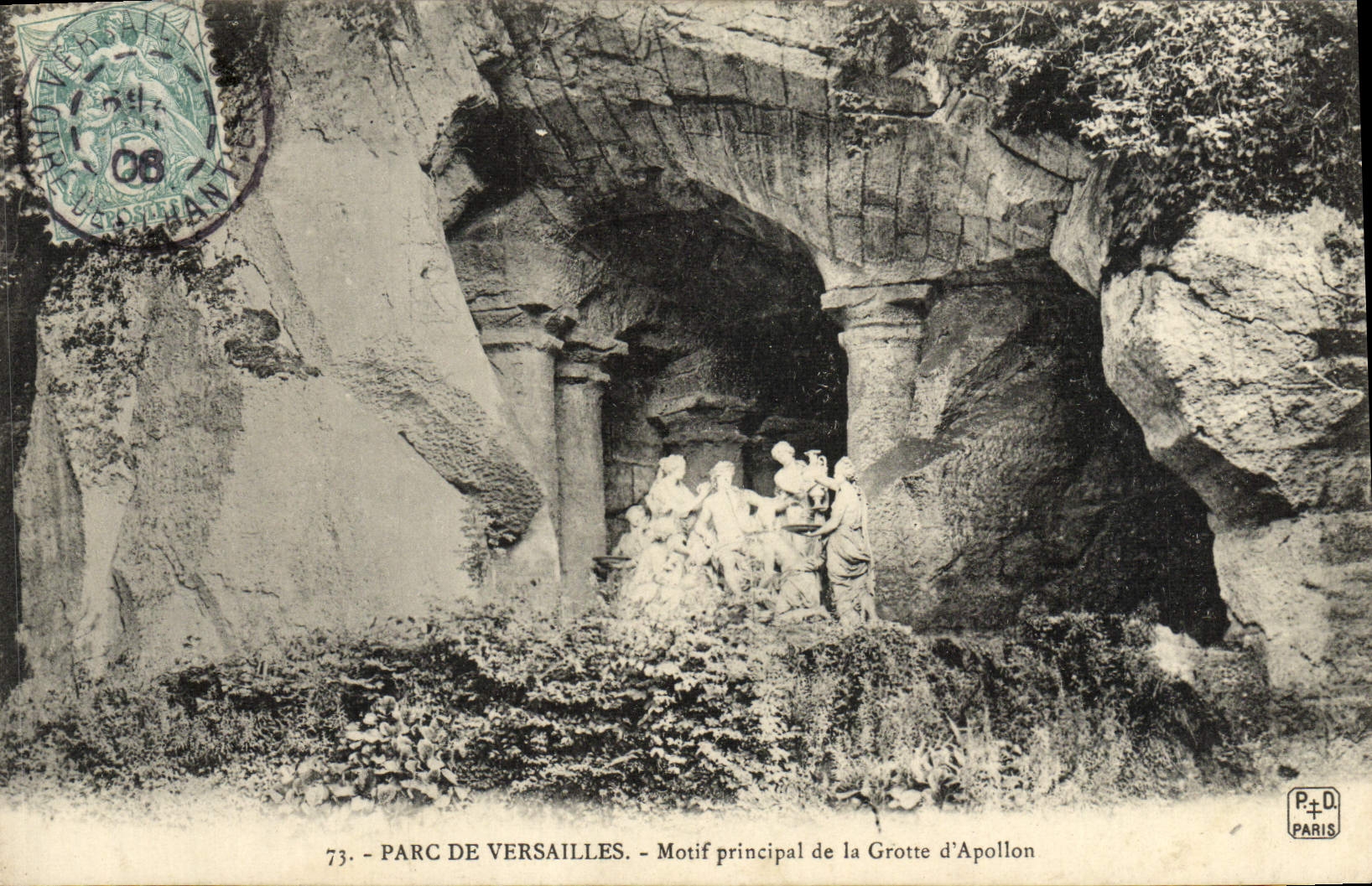 CPA Versailles Parc Motif principal de la grotte d'Apollon 