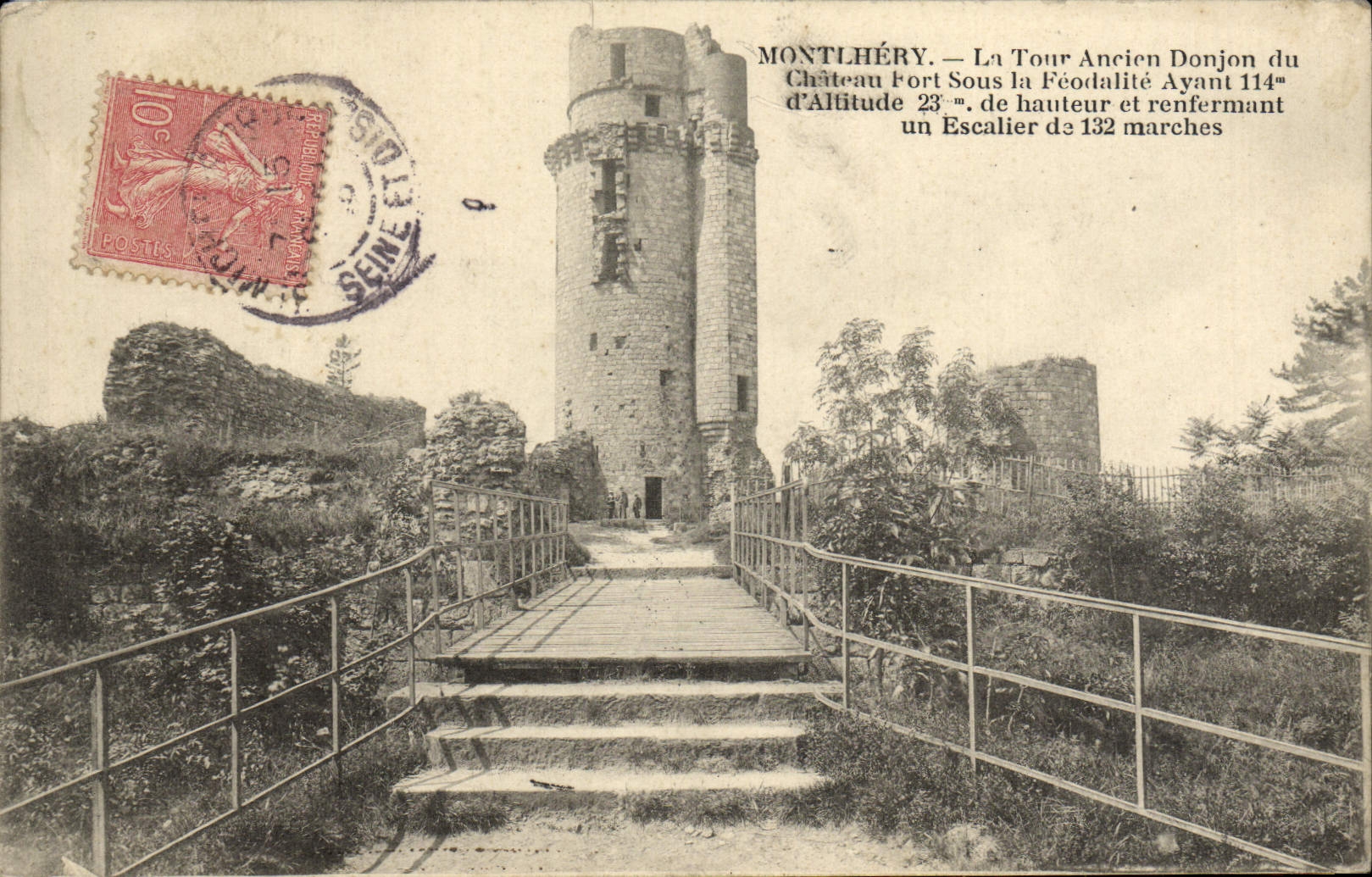 VINTAGE POSTCARD Montlhery the tower Old keep