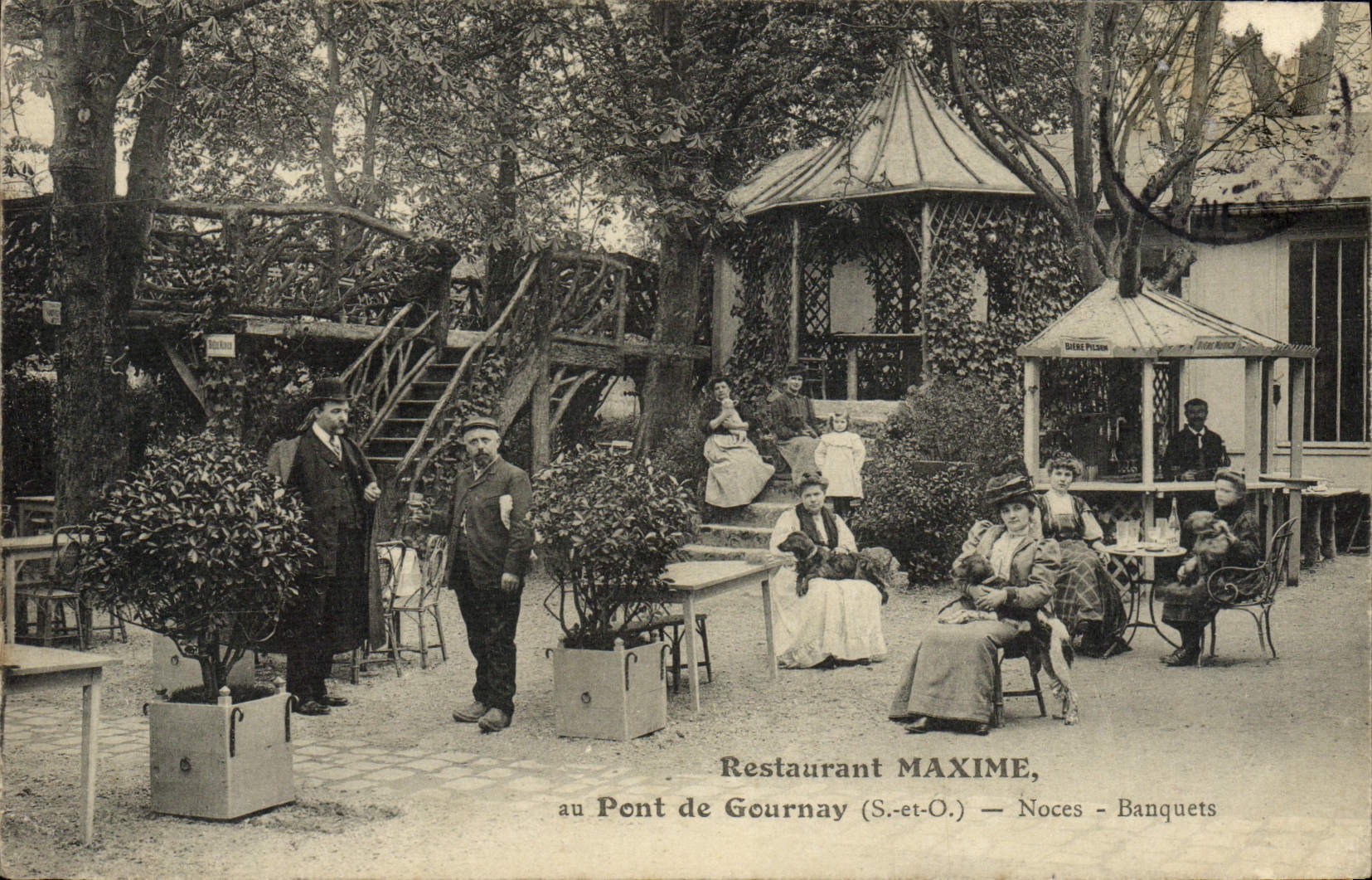 VINTAGE POSTCARD Bridge of Gournay Restoring Maxime TOP