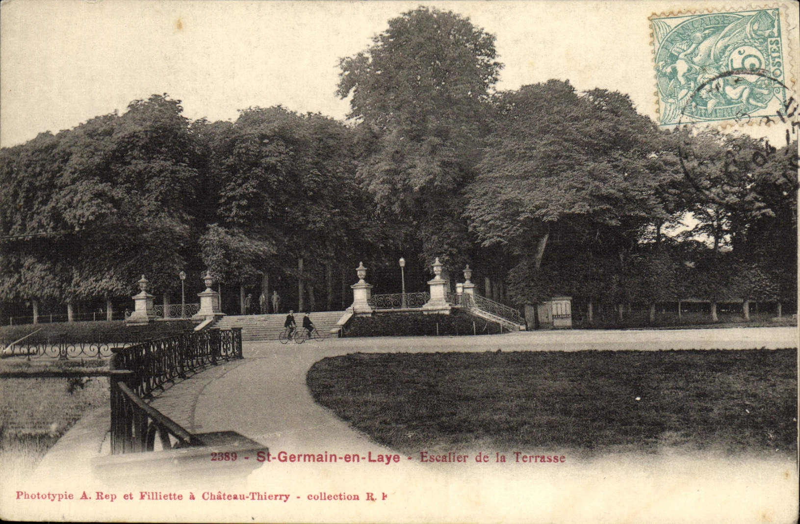 CPA Saint Germain En Laye Escalier de la terrasse