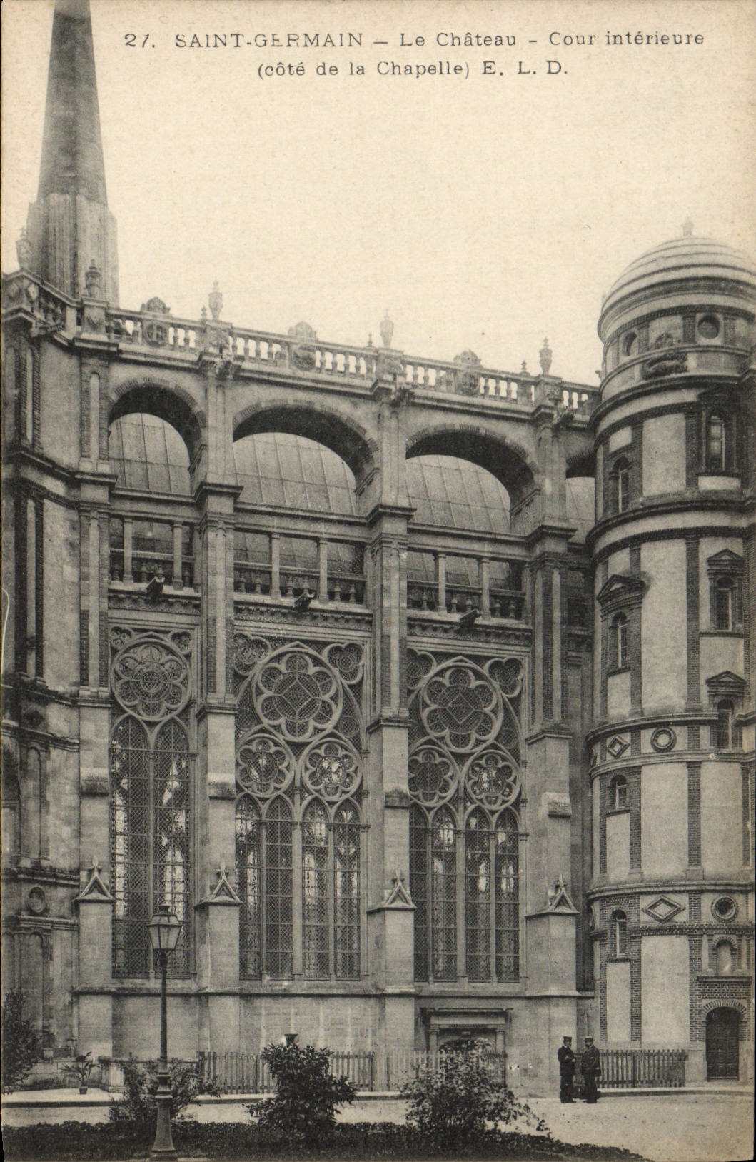 POSTAL de la VENDIMIA Saint Germain en el martillo de Bush la corte interior del castillo (dimensión de la cámara acorazada)