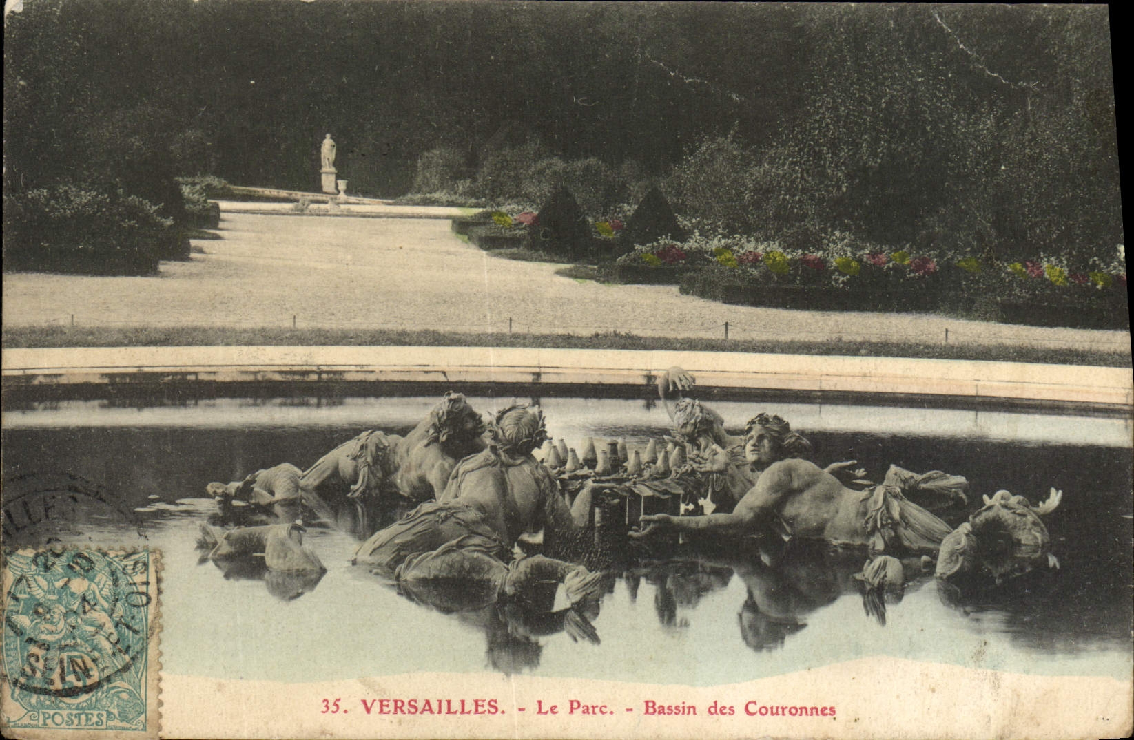 CPA Varesailles Le Parc Bassin Des Couronnes