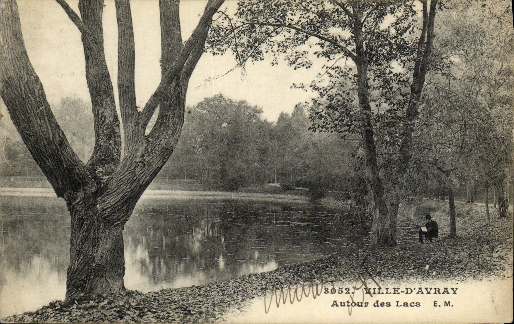 VINTAGE POSTCARD City D' Avray Around the Lakes