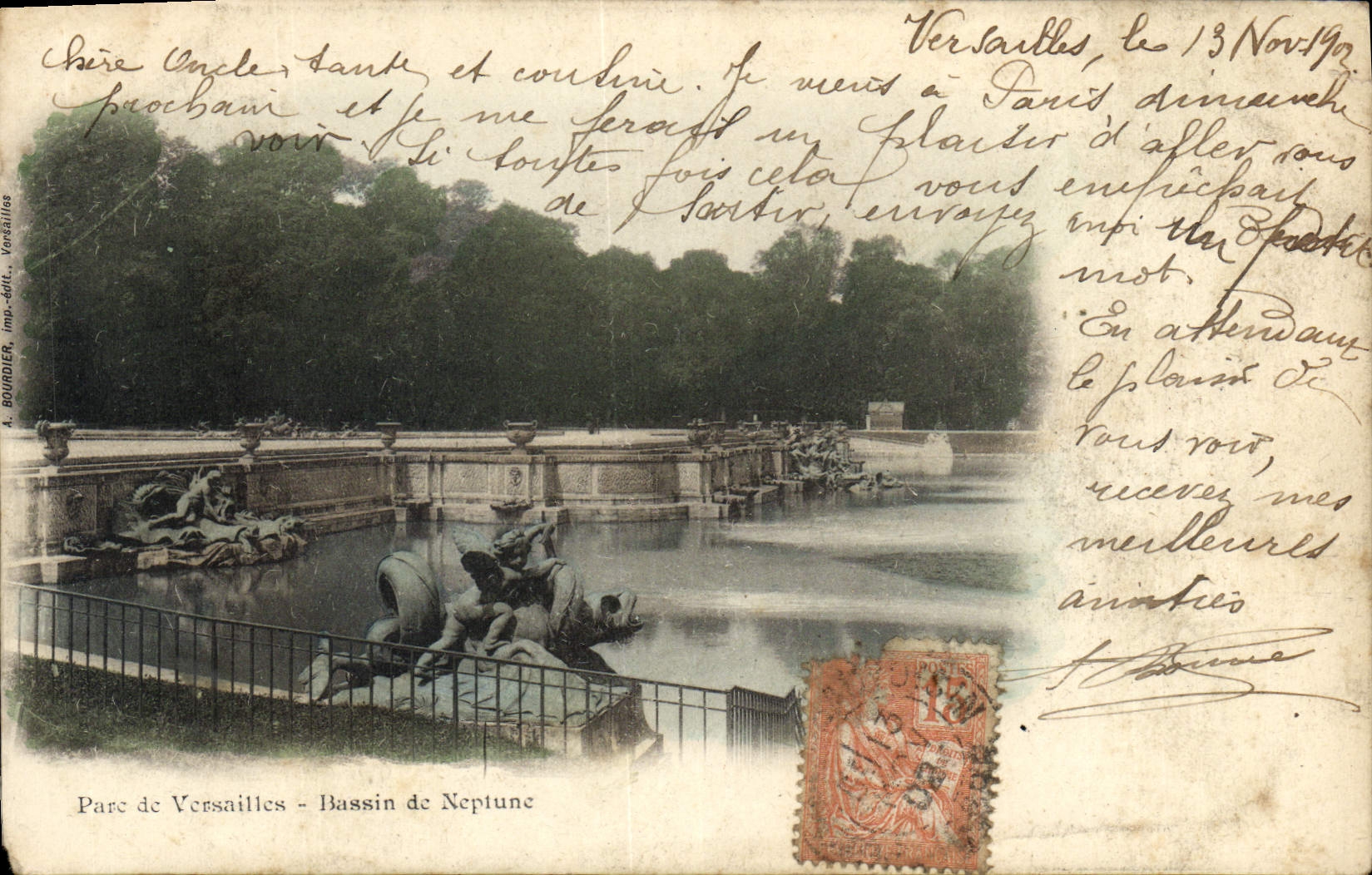 CPA Parc De Versailles Bassin De Neptune