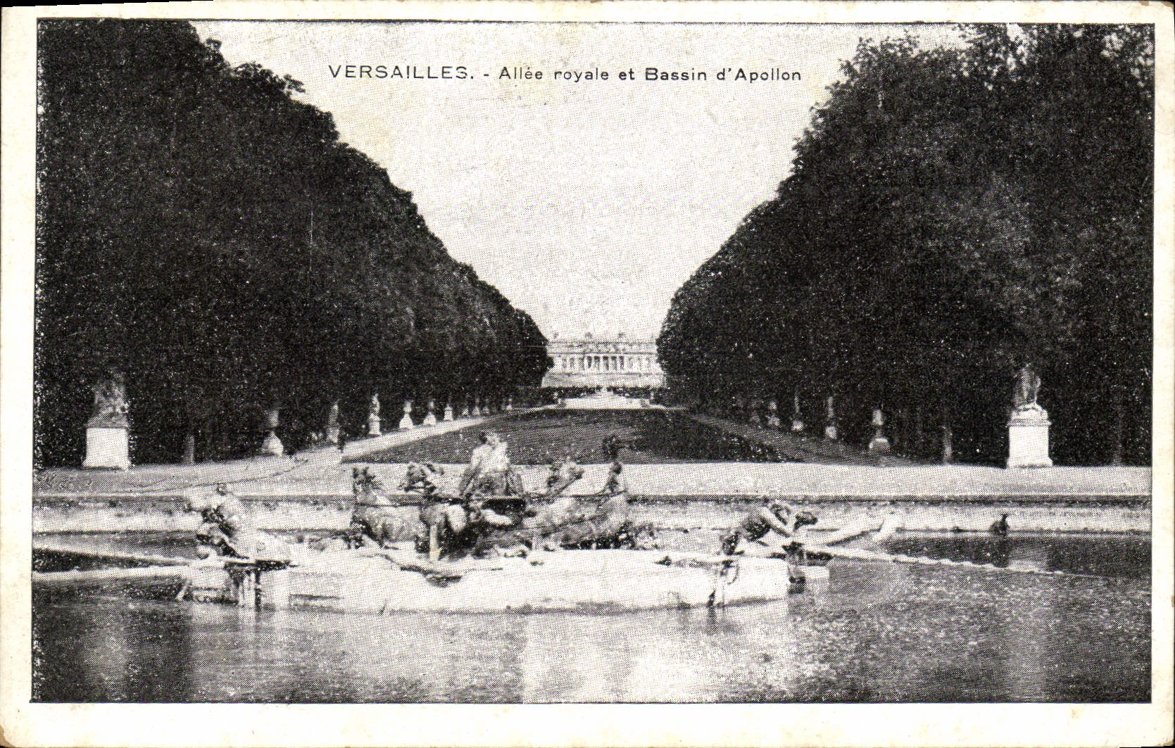 CPA Versailles Allee Royale et bassin d'Apollon