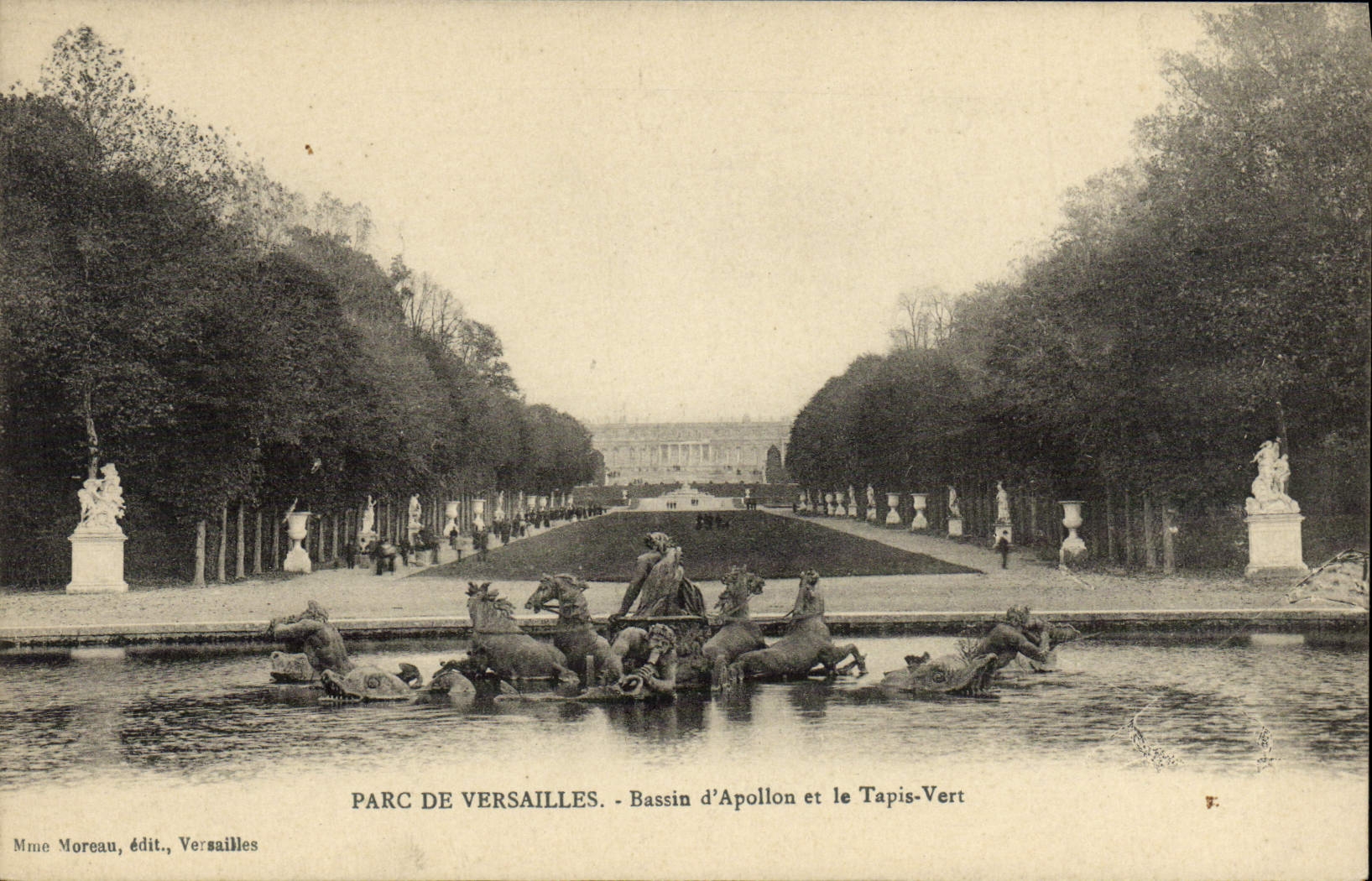 CPA Parc de Versailles bassin d'apollon et le tapis vert