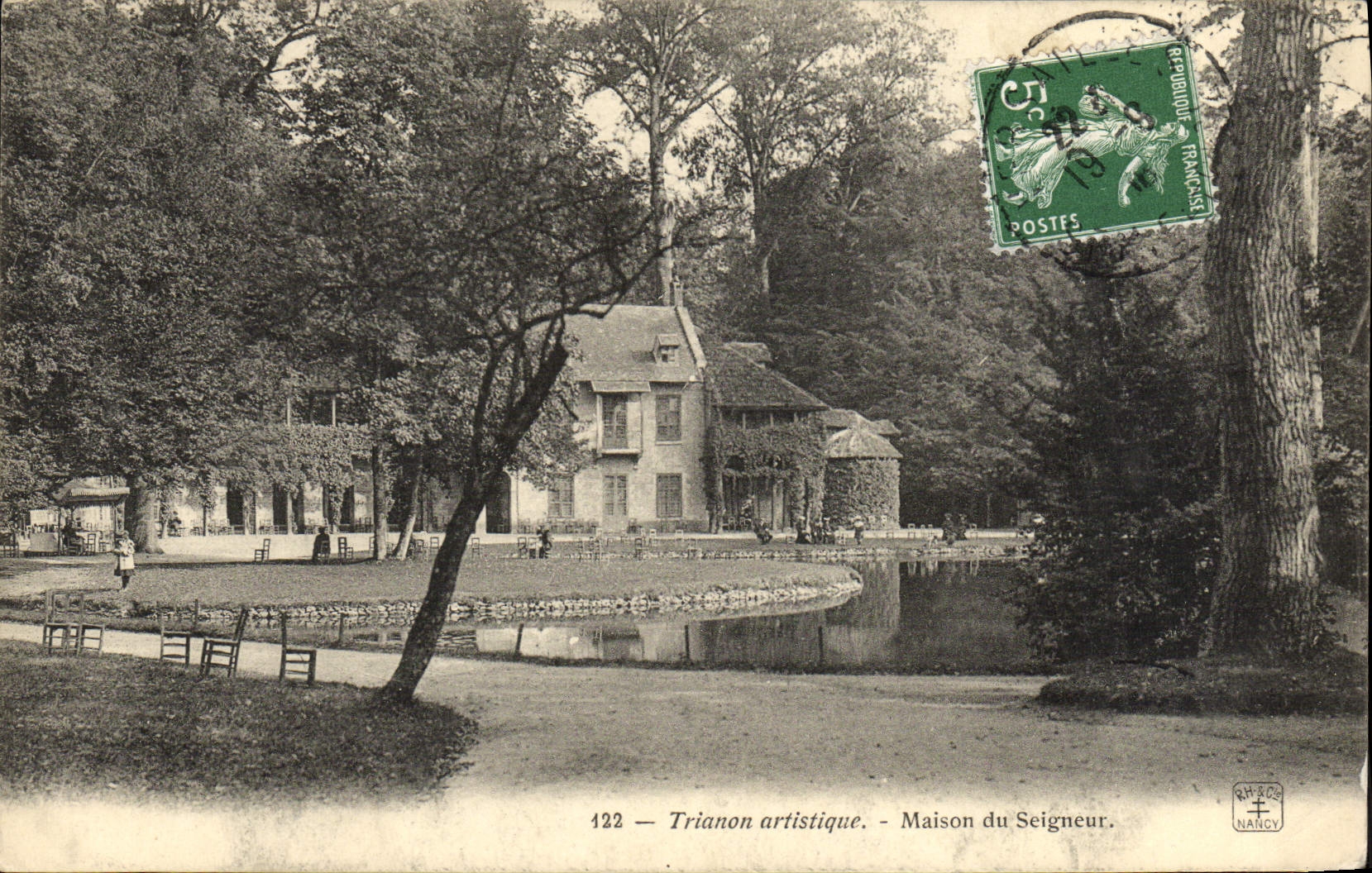 Casa artística de Versalles Trianon de la POSTAL de la VENDIMIA del señor