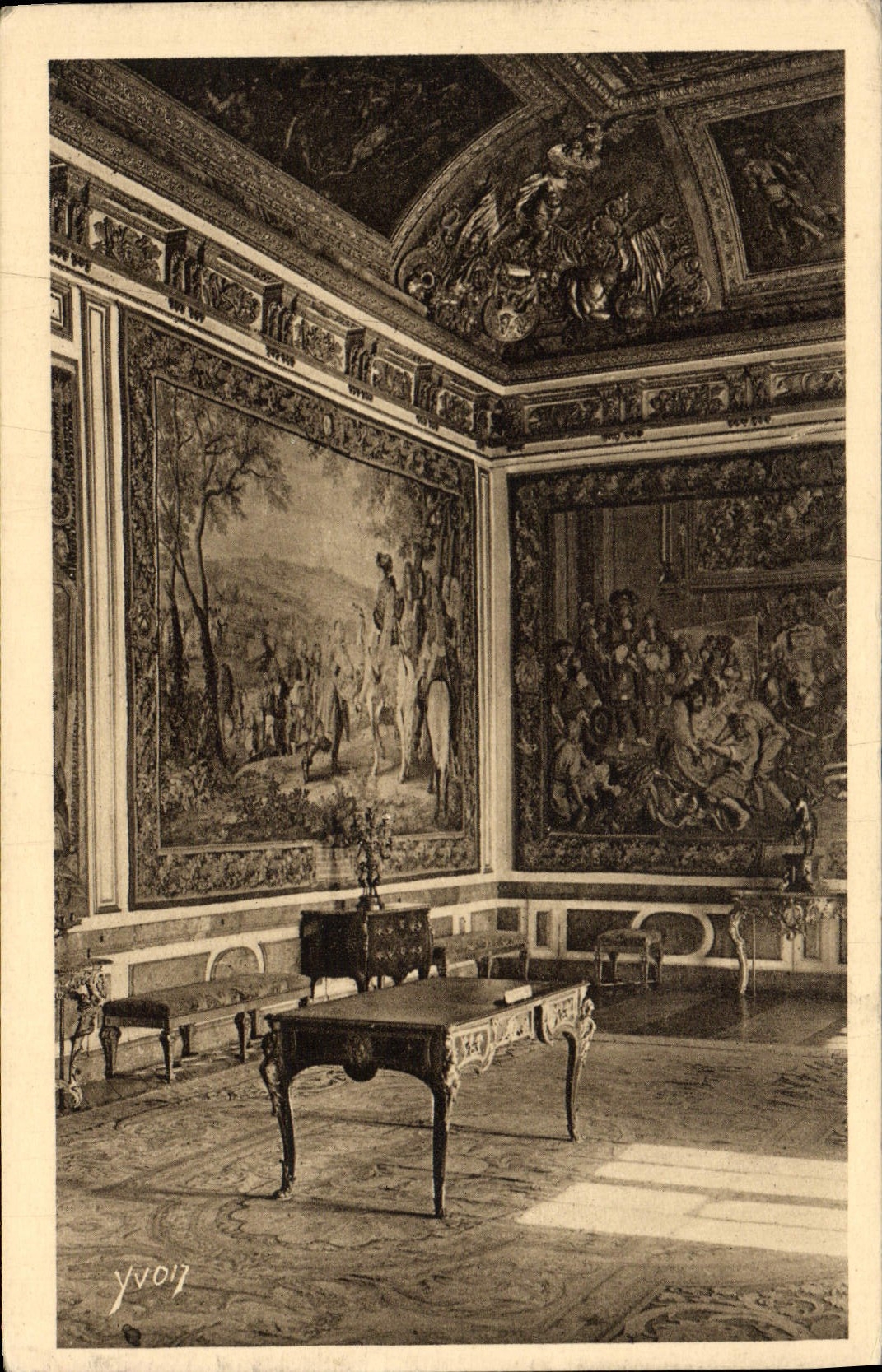 CPA Versailles Pittoresque Table de la signature du traite de paix Juin 1919 Militaria