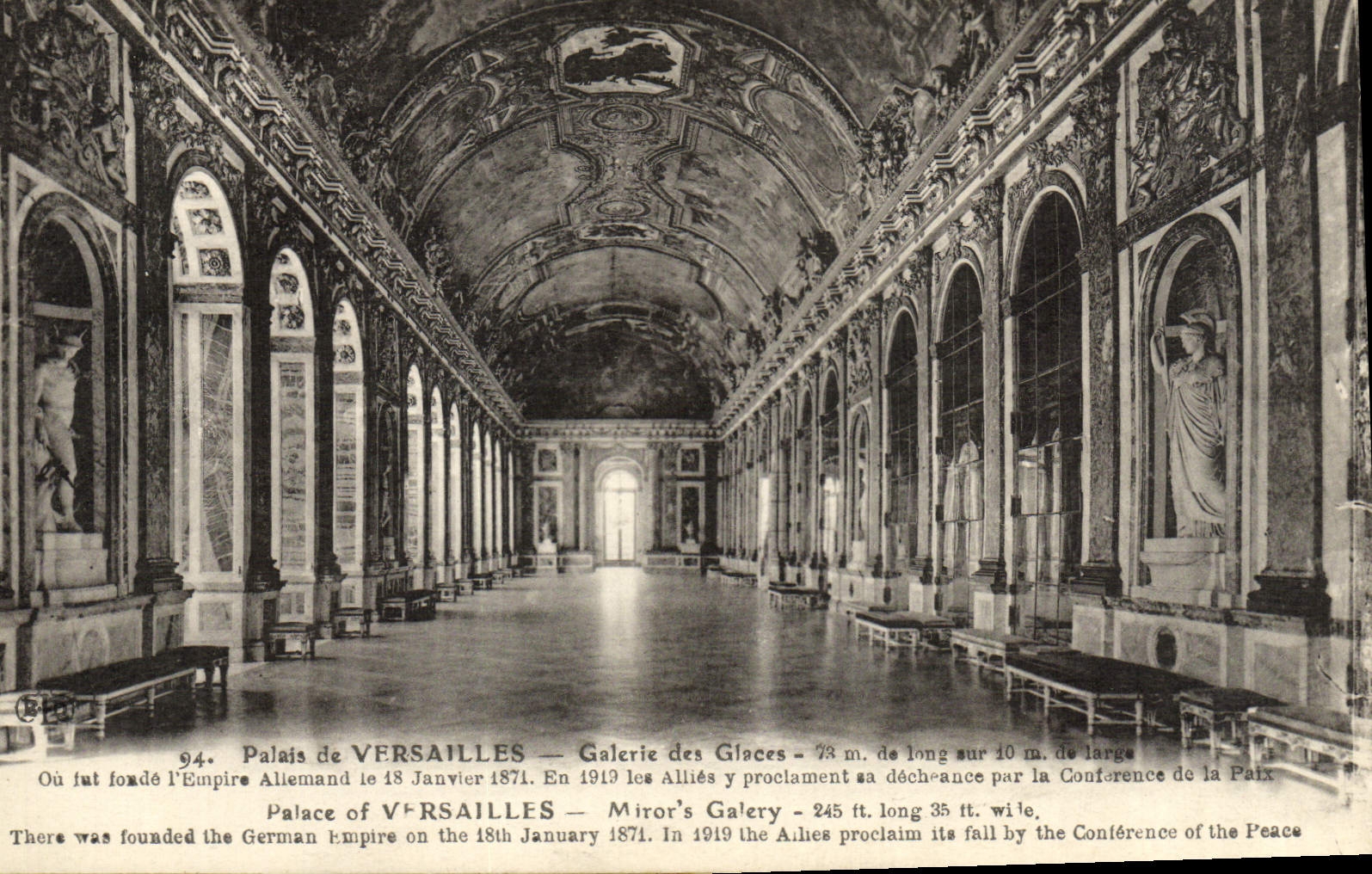 CPA Palais De Versailles Galerie des Glaces