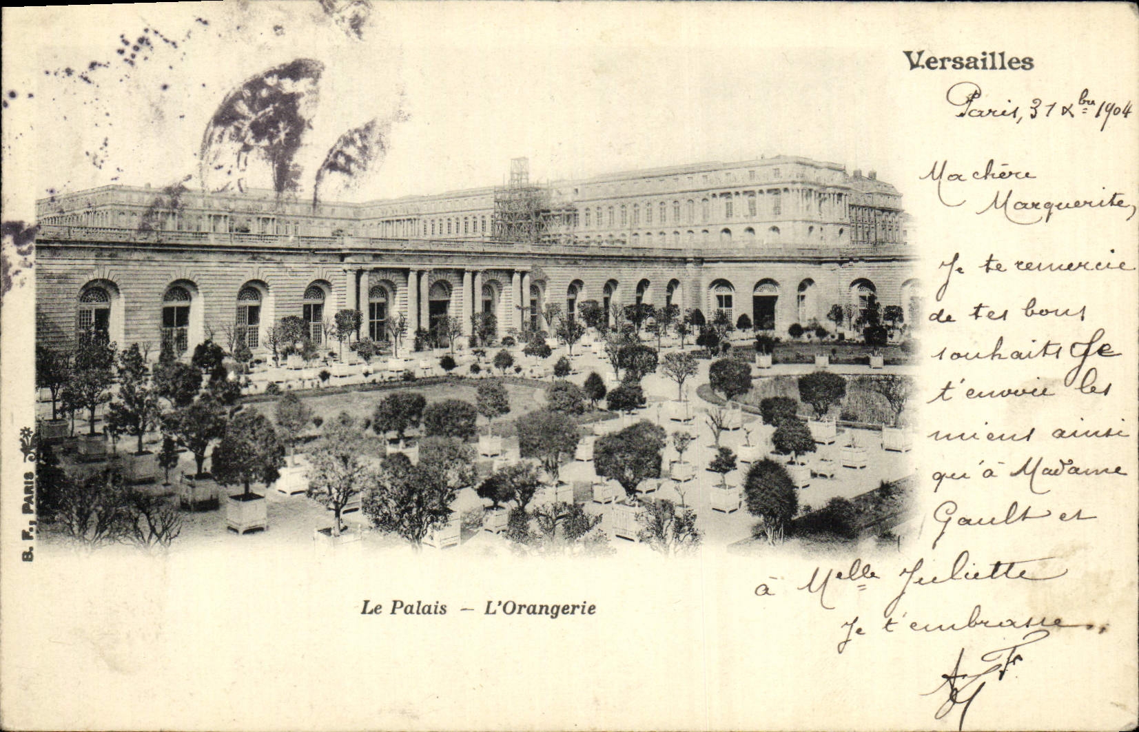CPA Versailles Le Palais L'Orangerie