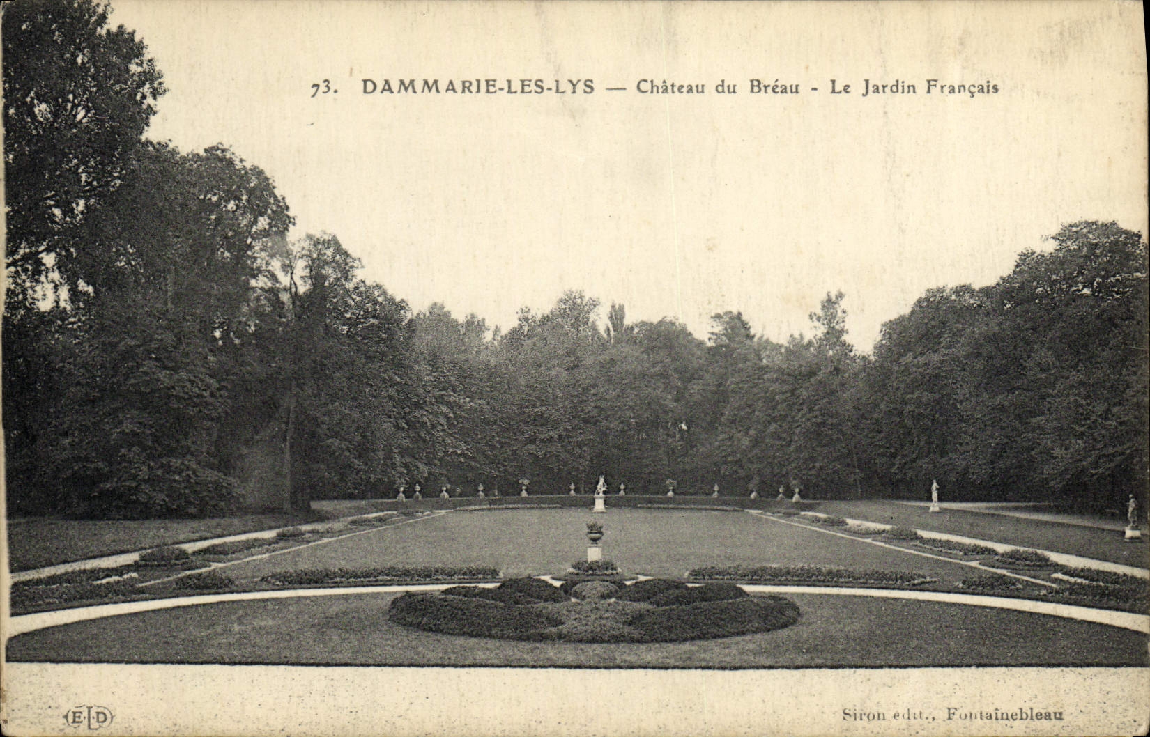 VINTAGE POSTCARD Dammarie the Lilies Castle Of Breau the French Garden