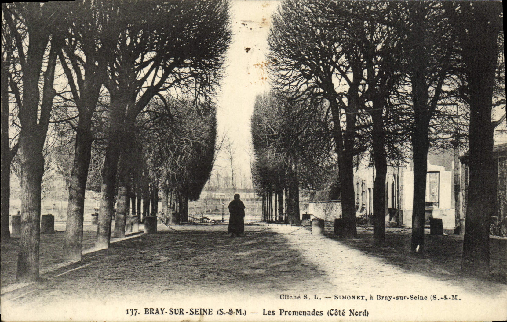 VINTAGE POSTCARD Bray On the Seine Walks