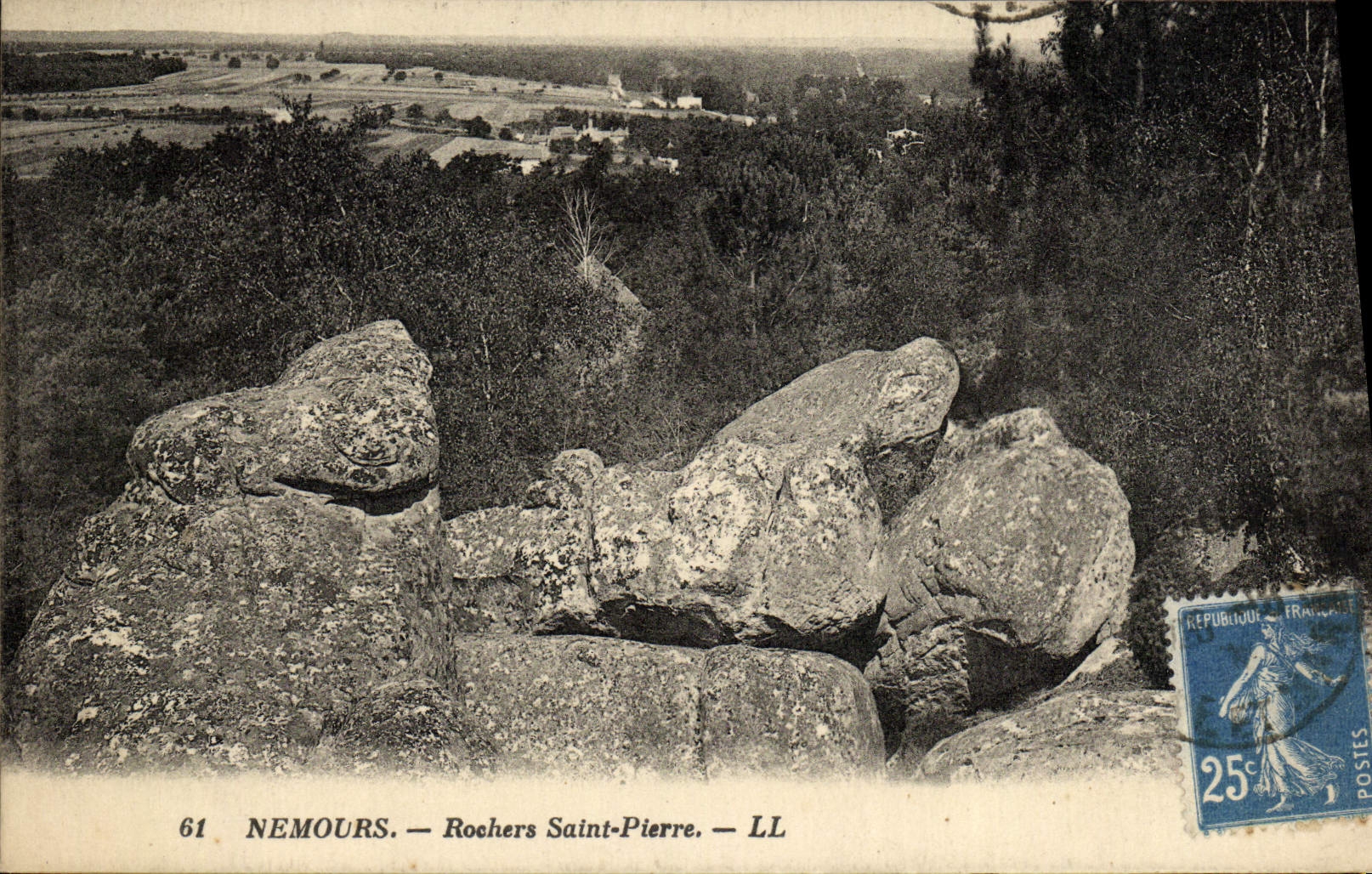 VINTAGE POSTCARD Nemours Rocks Saint Pierre