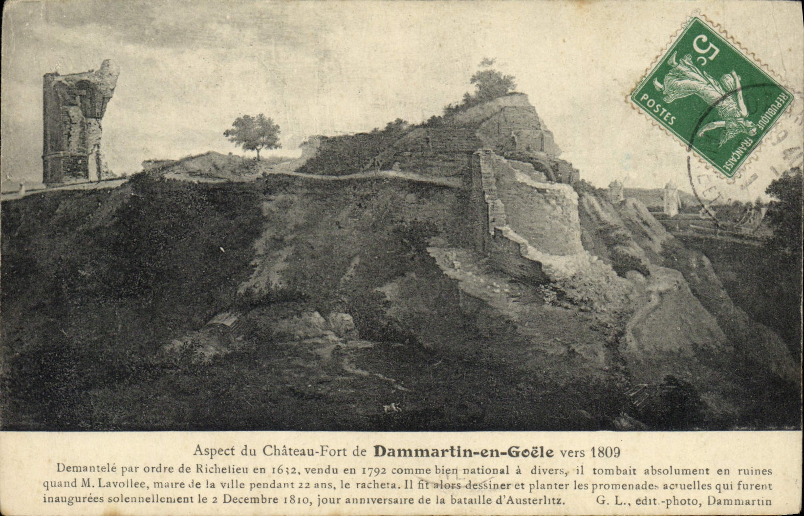 VINTAGE POSTCARD Dammartin In Goele About 1809