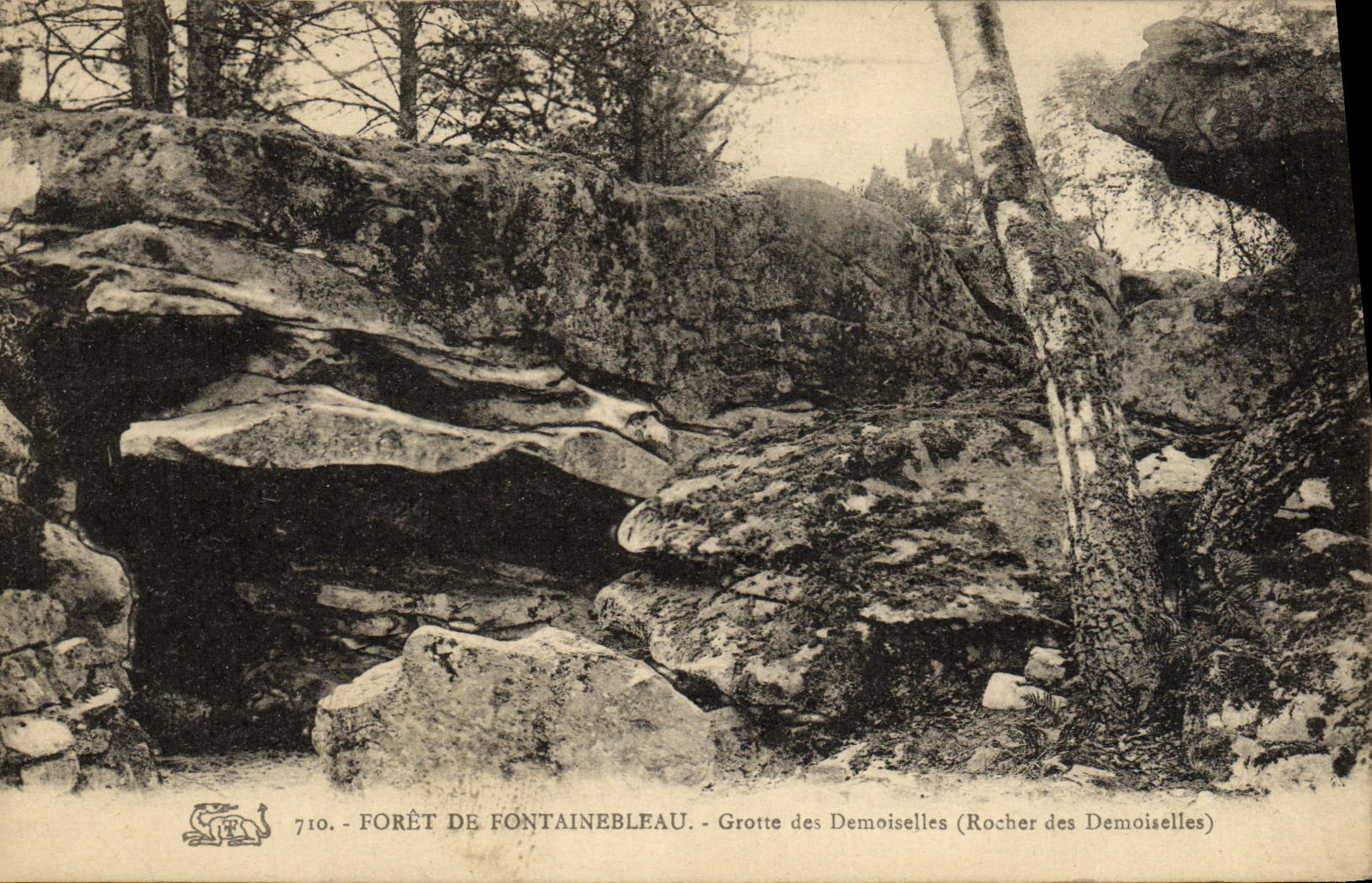 CPA Foret De Fontainebleau Grotte Des Demoiselles Rocher des Demoiselles