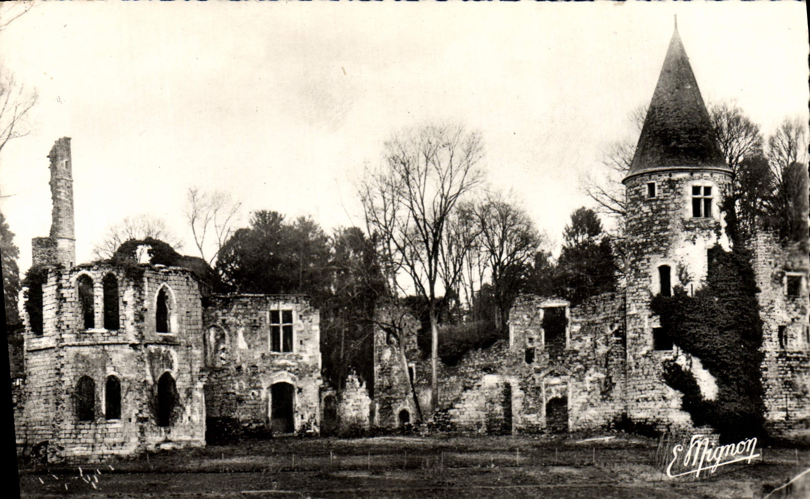 MODERN CARD Fontenay Tresigny Ruins Of the Royal Castle Of the Fish pond