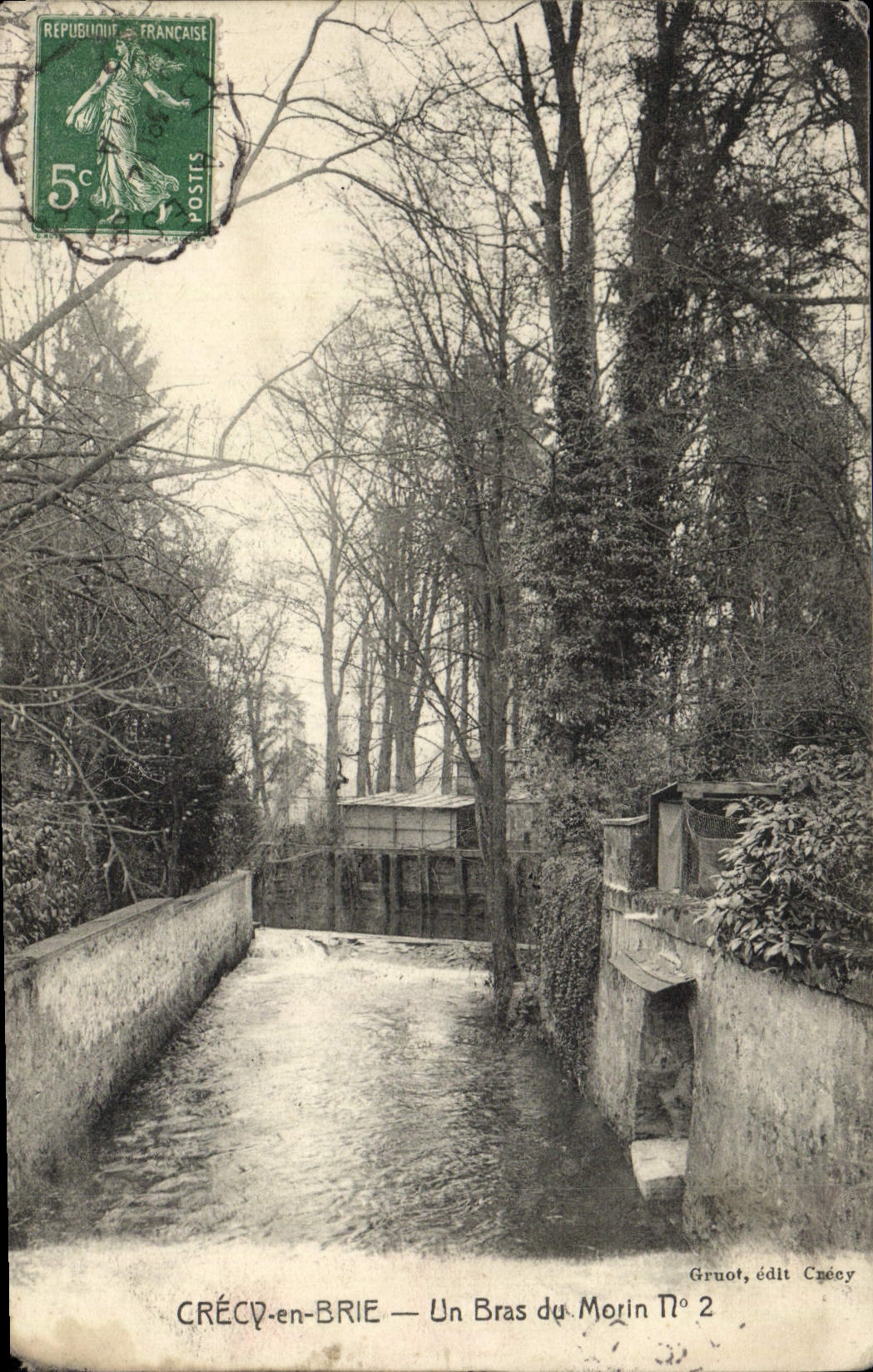 VINTAGE POSTCARD Crecy In Brie an Arm Of Morin