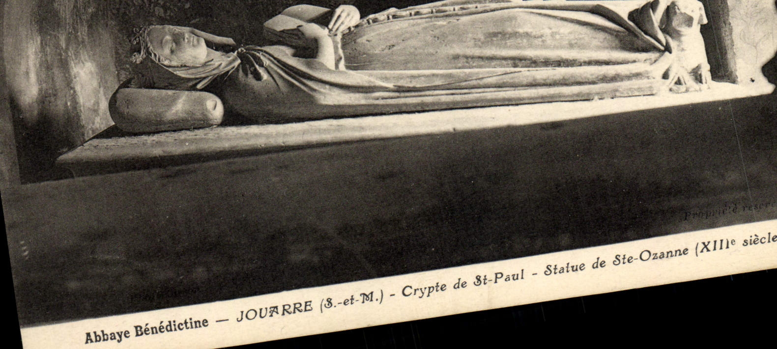 VINTAGE POSTCARD Abbaye Benedictine Jouarre Crypte Of St Paul Rules of co. Ozanne