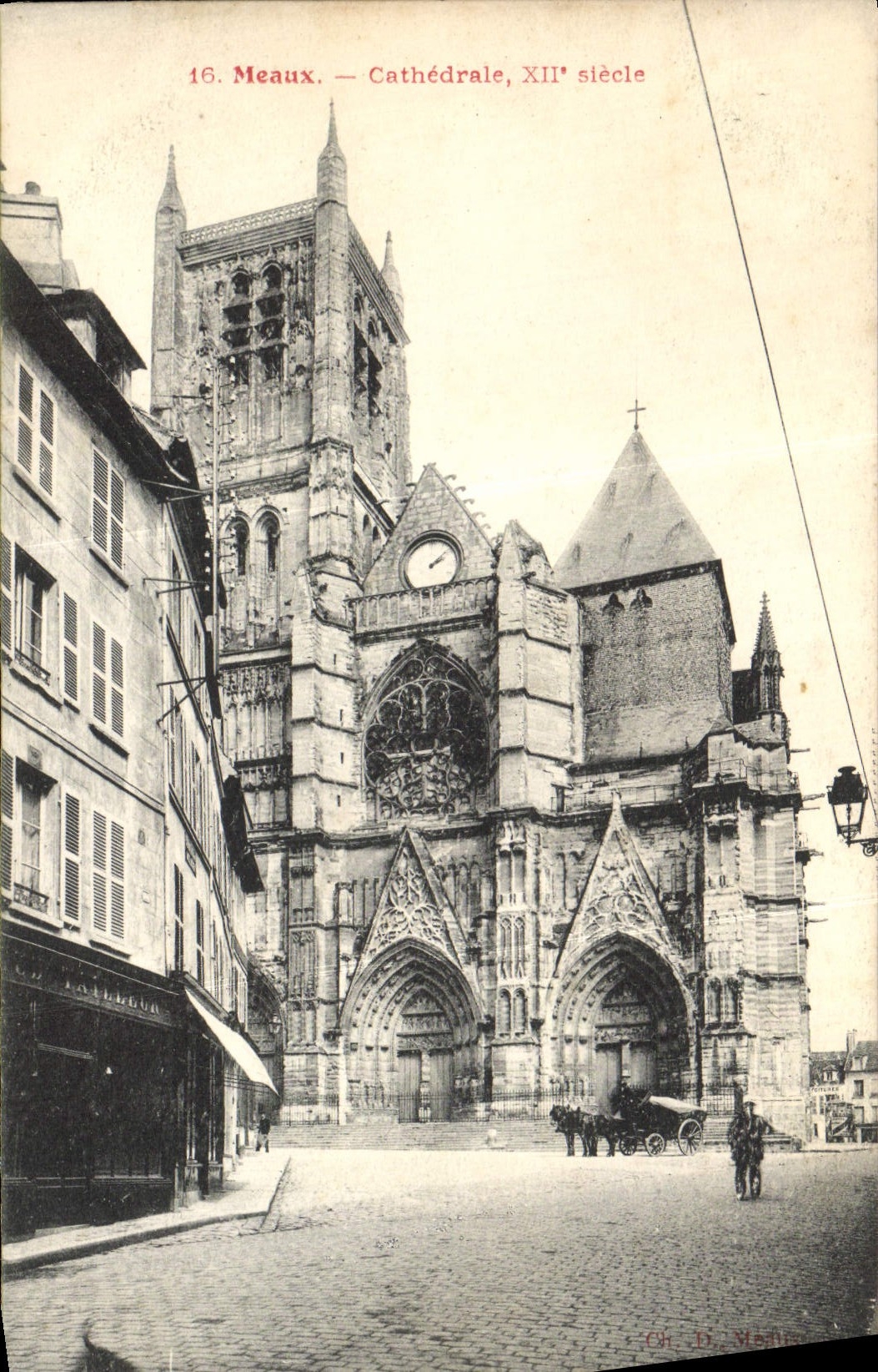 VINTAGE POSTCARD Meaux Cathedral