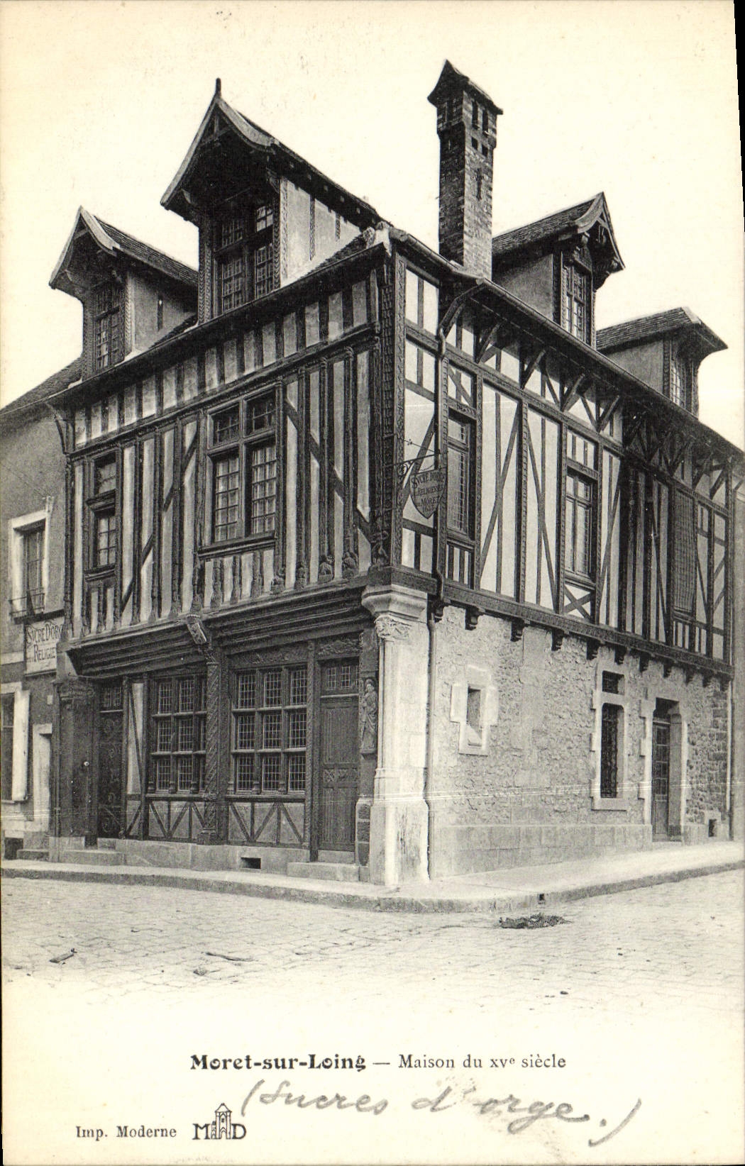CPA Moret Sur Loing Maison Du 15eme