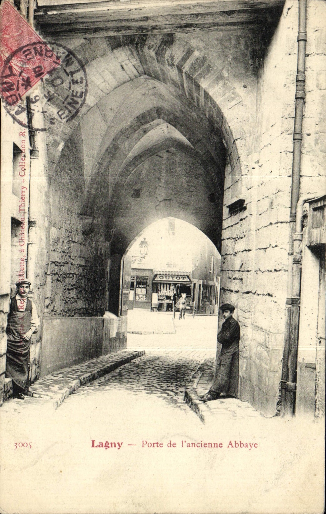 VINTAGE POSTCARD Lagny Carries old Guyot Abbey