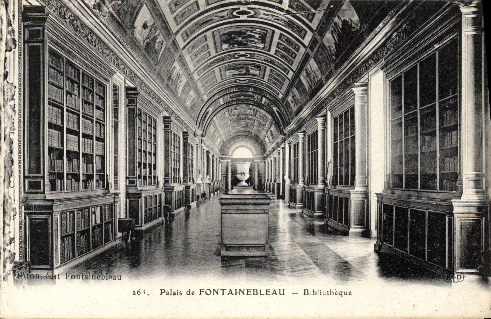 CPA Palais De Fontainebleau Bibliotheque