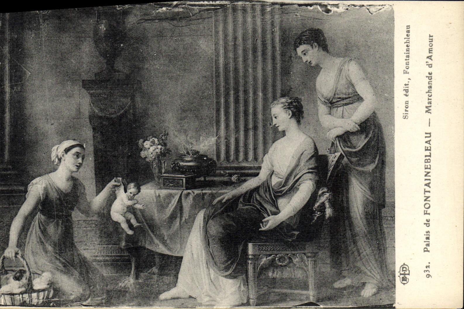 VINTAGE POSTCARD Palate De Fontainebleau Lady of pleasure