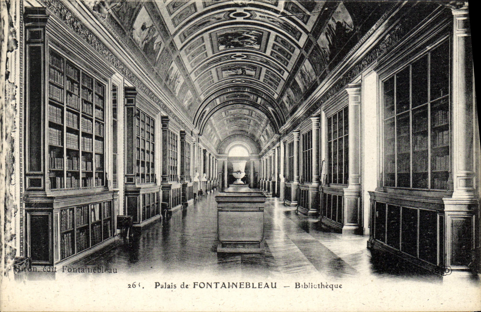 CPA Palais De Fontainebleau Bibliotheque