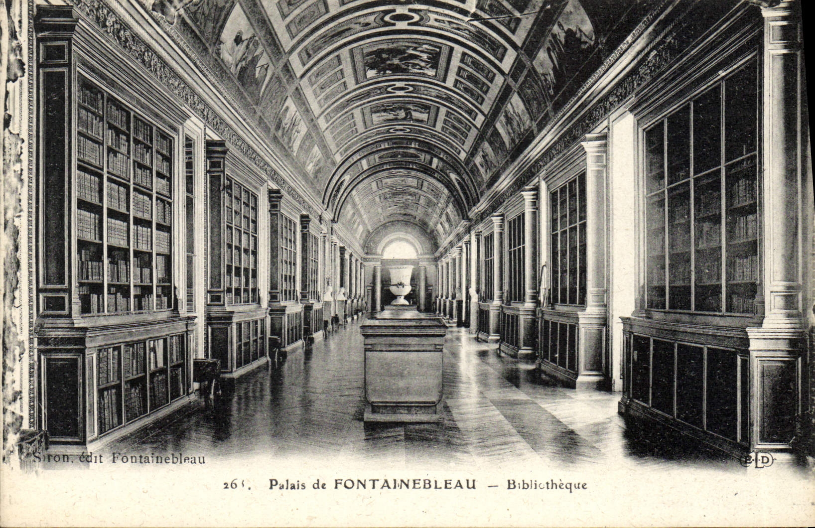 CPA Palais De Fontainebleau Bibliotheque