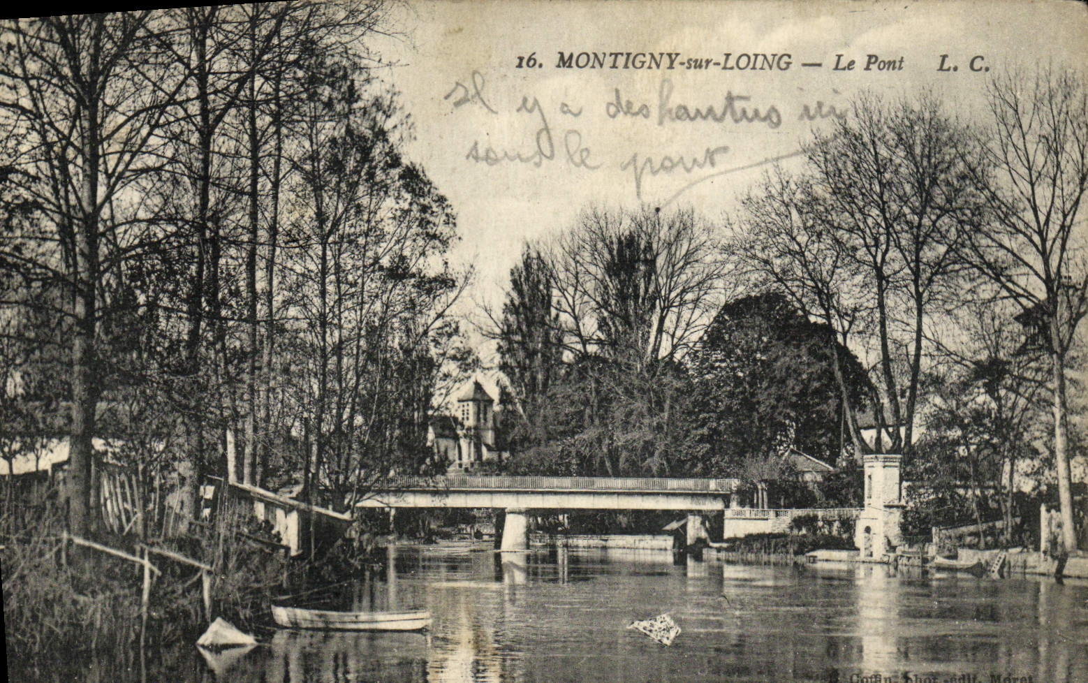 VINTAGE POSTCARD Montigny On Loing the Bridge
