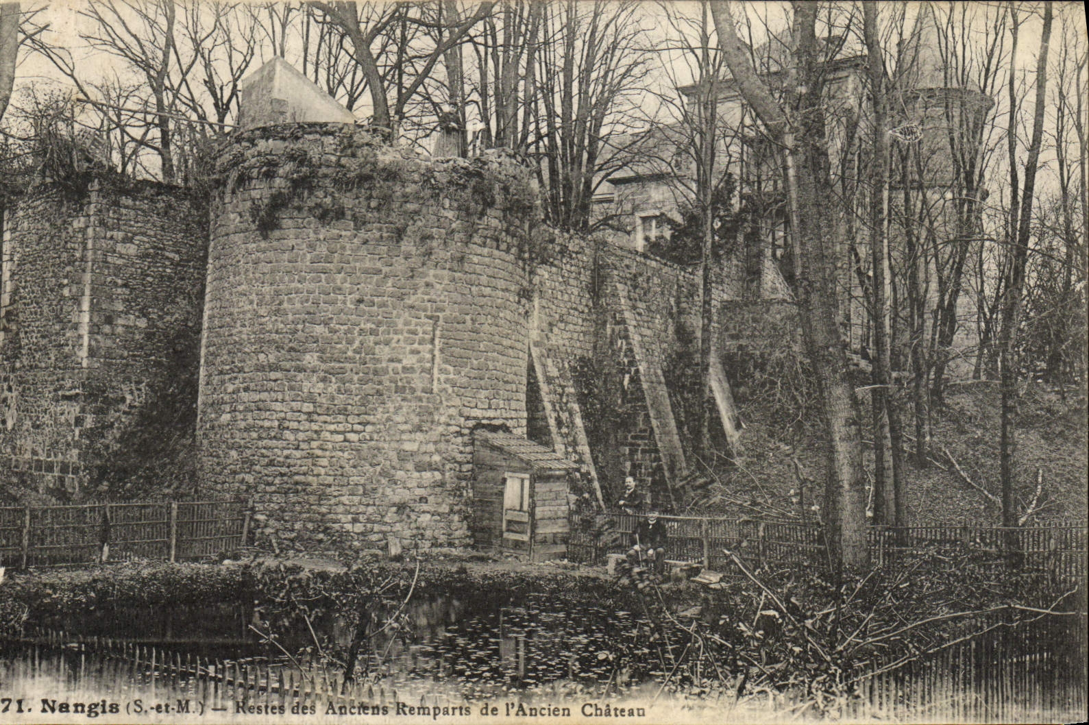 VINTAGE POSTCARD Nangis Remainders Of Anciene Walls Of the Old Castle (nice shot)