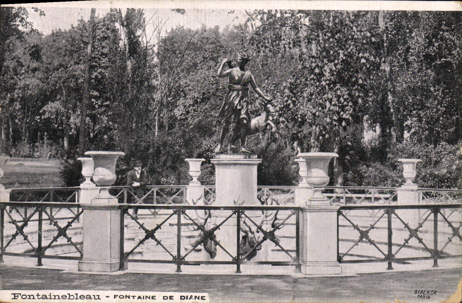 VINTAGE POSTCARD Fontainebleau Fountain Of Diane