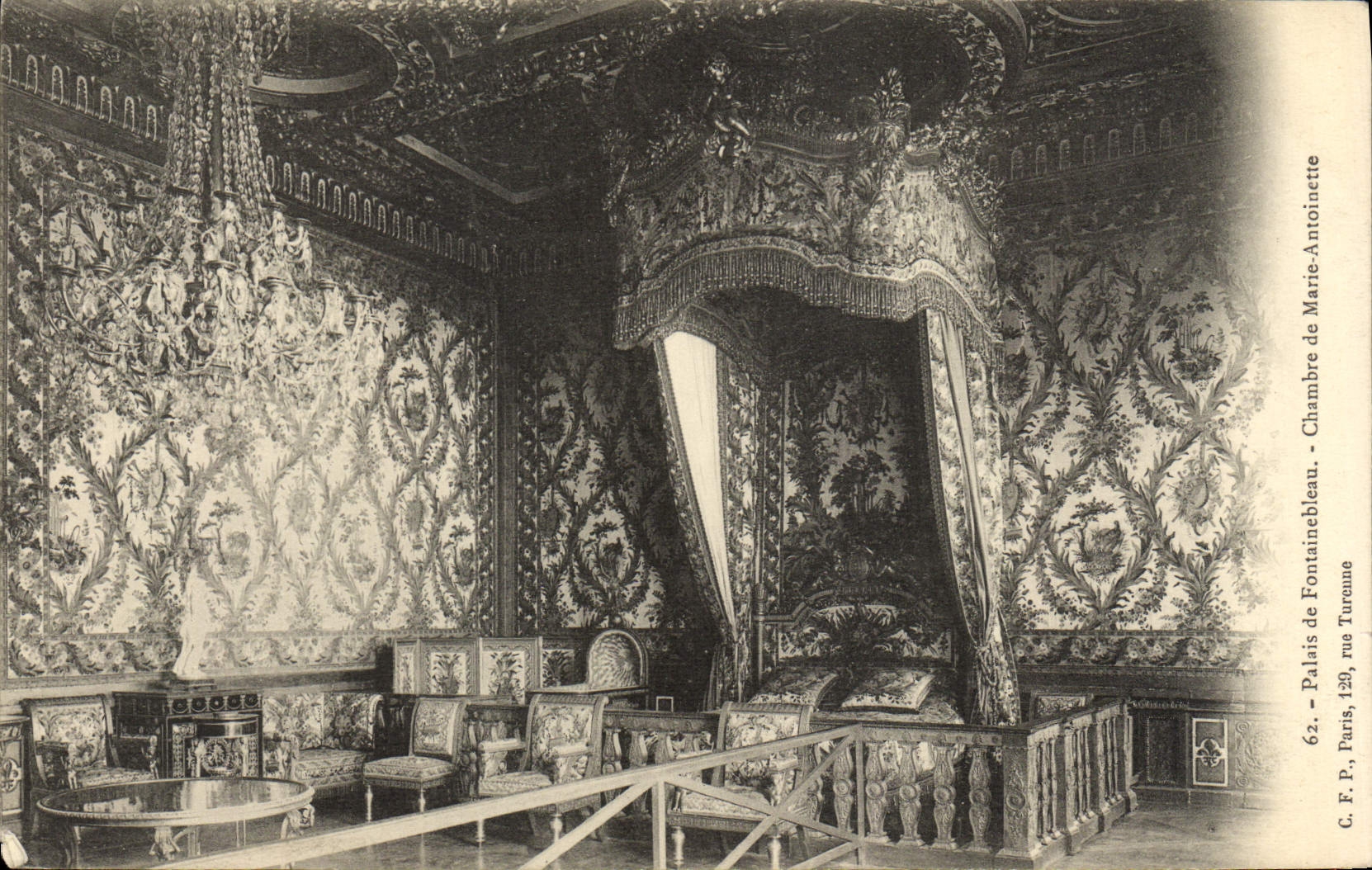 CPA Palais De Fontainebleau Chambre De Marie Antoinette