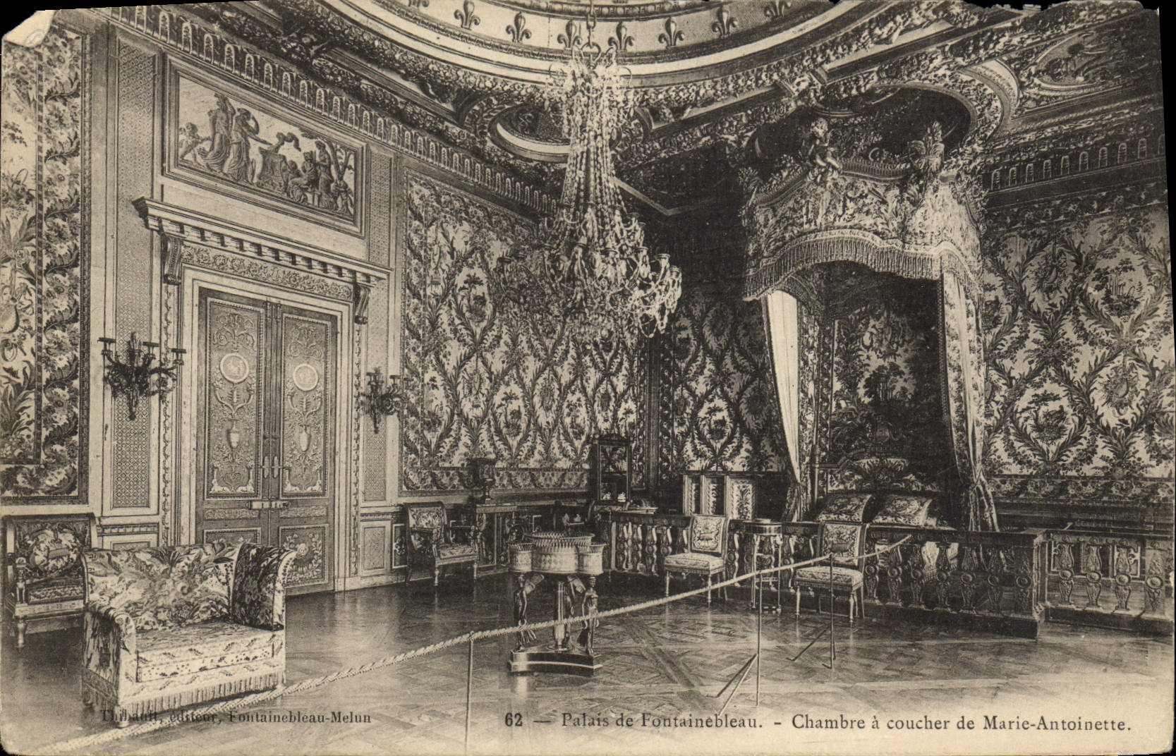 CPA Palais De Fontainebleau Chambre A Coucher De Marie Antoinette