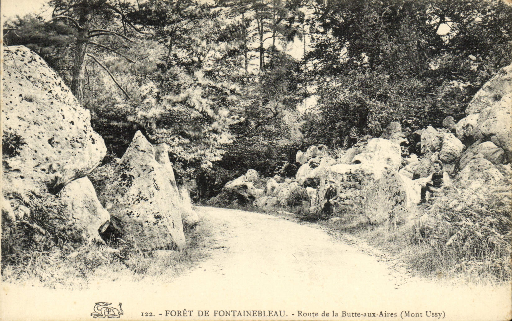 VINTAGE POSTCARD Drill De Fontainebleau Road Of the Hillock to the surfaces Mount Custom