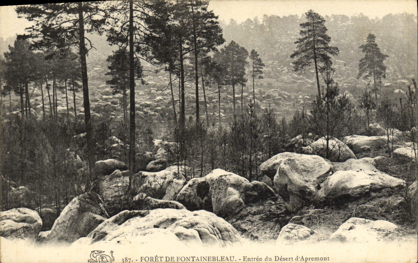CPA Foret De Fontainebleau Entree du desert d'Apremont