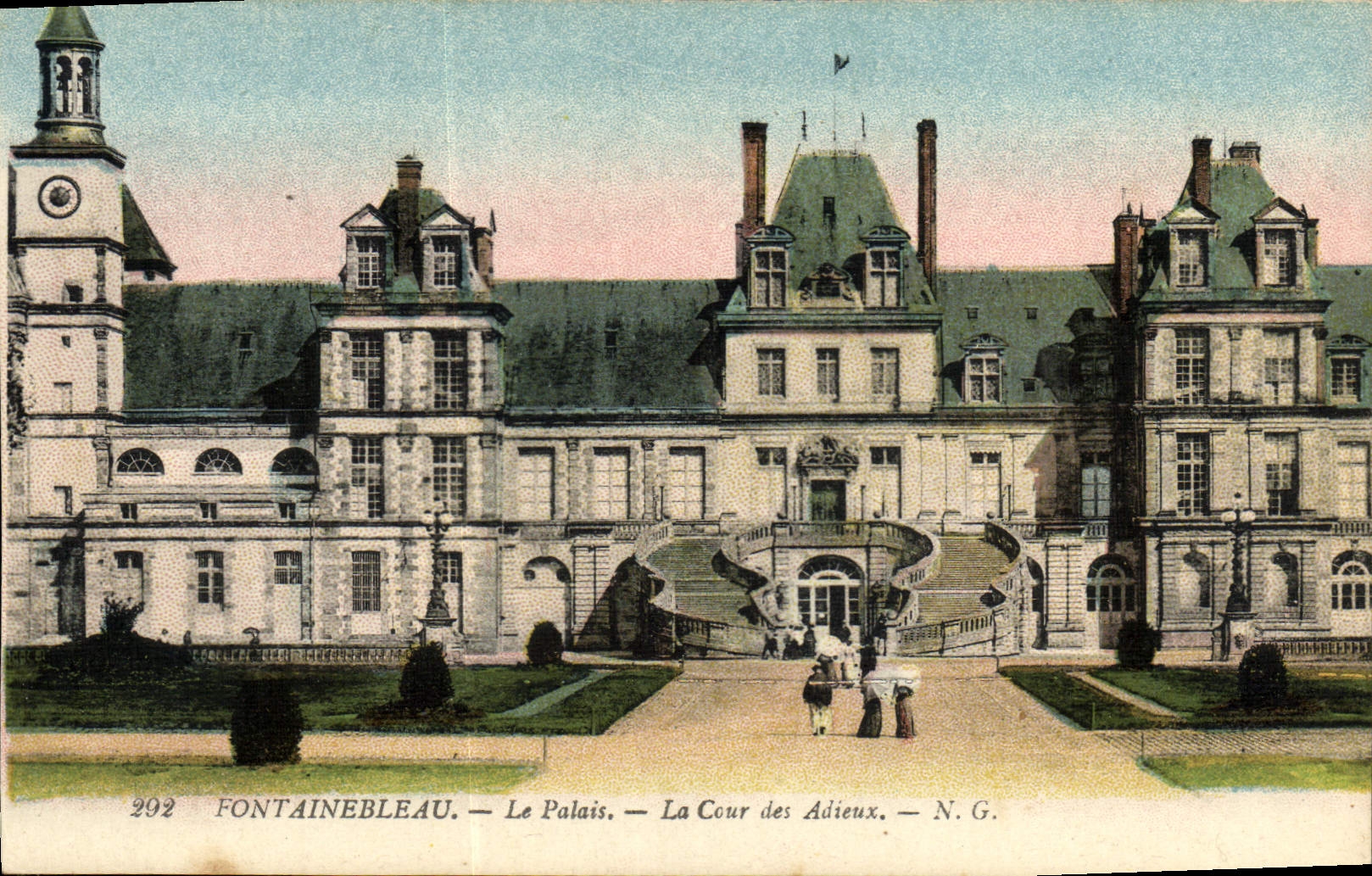 CPA Fontainebleau Le Palais La Cour Des Adieux